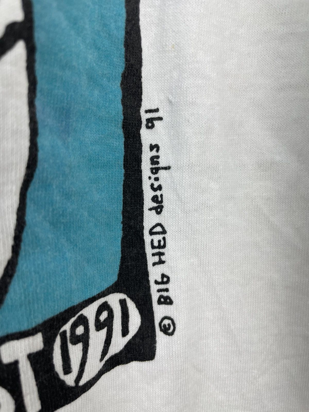 Vintage 90s Big Hed designs pop art t shirt