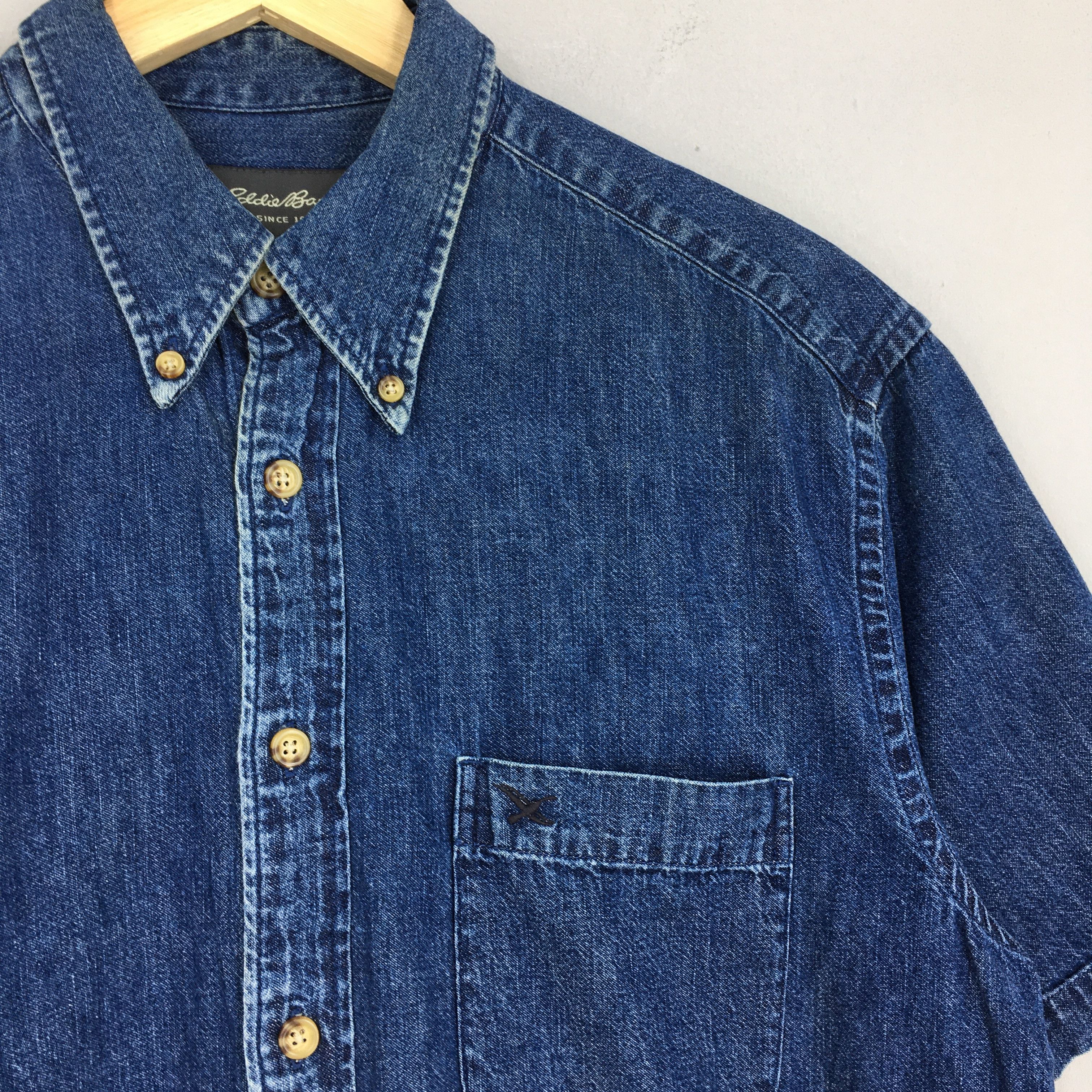 Eddie Bauer × Vintage Vintage Eddie Bauer Denim Shirt Medium Size US M / EU 48-50 / 2 - 4 Thumbnail
