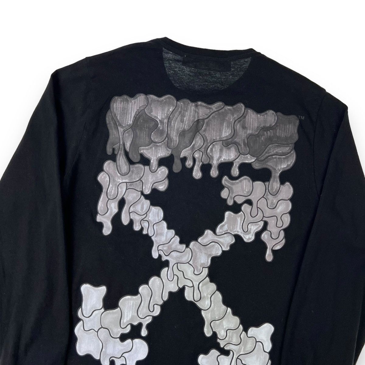 image of Off White Off-White Marker Arrows Long Sleeve Black T Shirt, Men's (Size Medium)