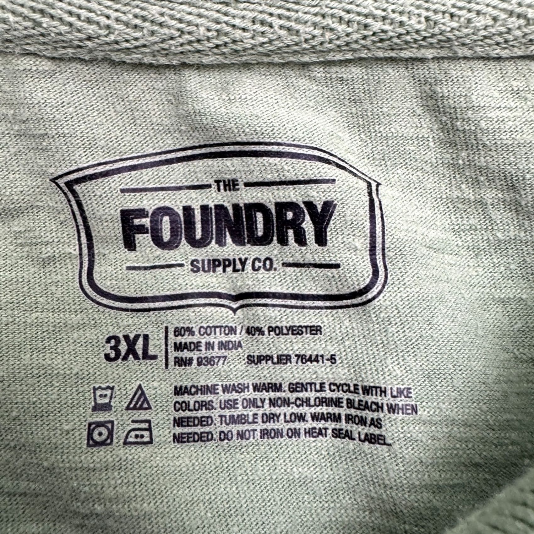Vintage Foundry Cactus Polo Shirt Mens 3XL Green Short Sleeve Slub Cotton Shirt Size US XXL / EU 58 / 5 - 5 Thumbnail