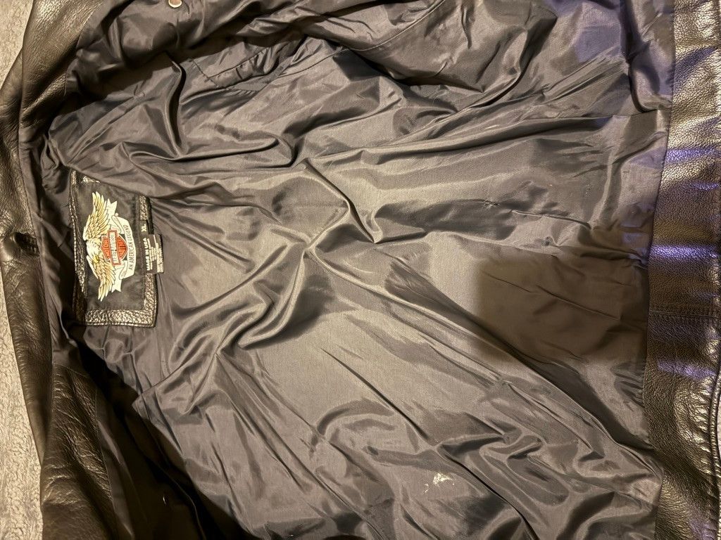 Harley Davidson Men's Harley-Davidson Black Leather Motorcycle Jacket XL Size US XL / EU 56 / 4 - 9 Thumbnail