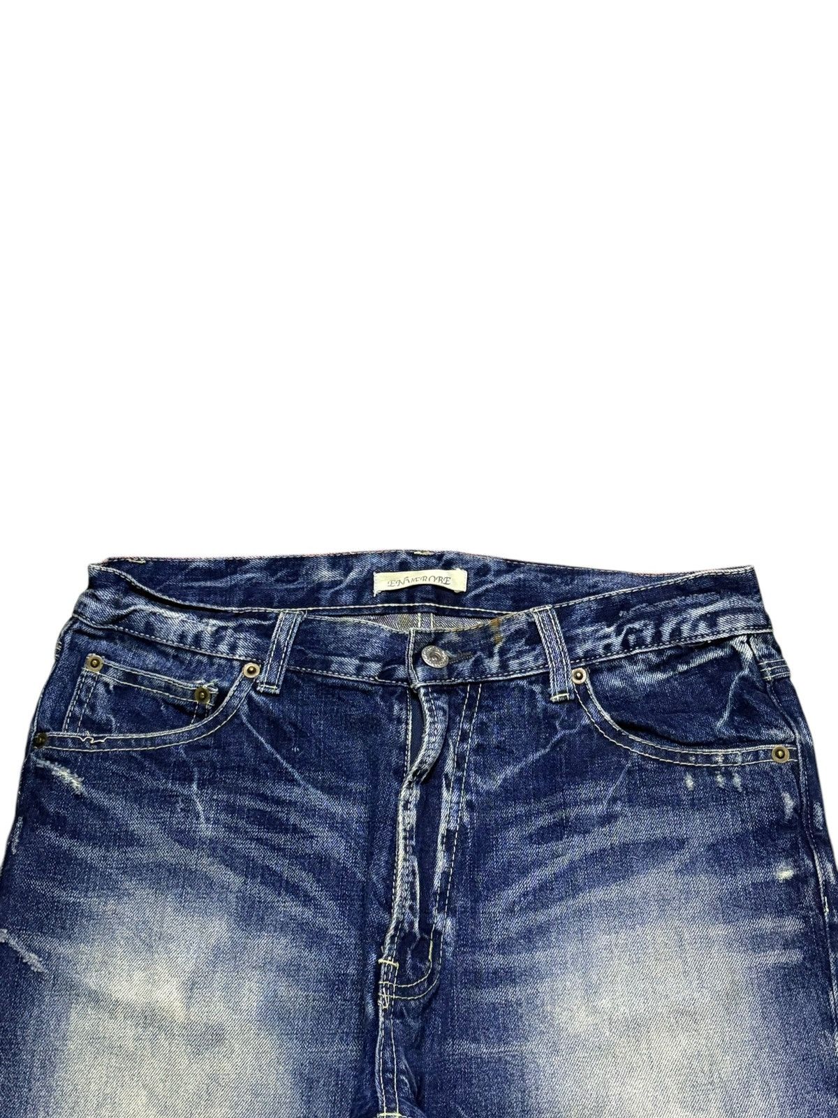 Japanese Brand Vintage Enverope Mud Wash Loose Jeans Size US 31 - 4 Thumbnail
