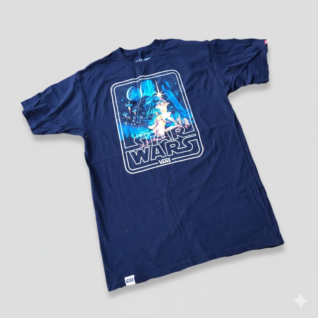 Star Wars Vans X Star Wars Vintage Movie Poster Graphic Tee Navy Blue Size US M / EU 48-50 / 2 - 1 Thumbnail