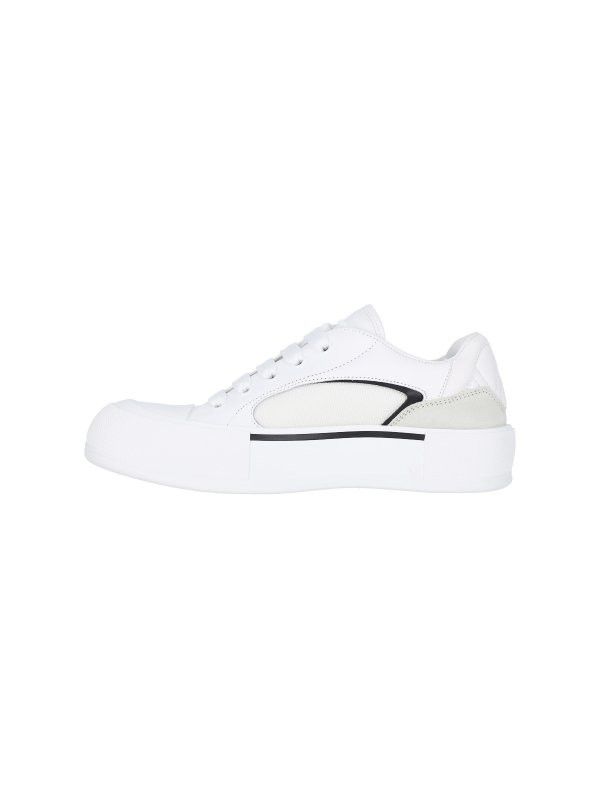 Alexander McQueen o1w1db10725 Skate Deck Plimsoll Sneaker in White Size US 11 / EU 44 - 3 Thumbnail
