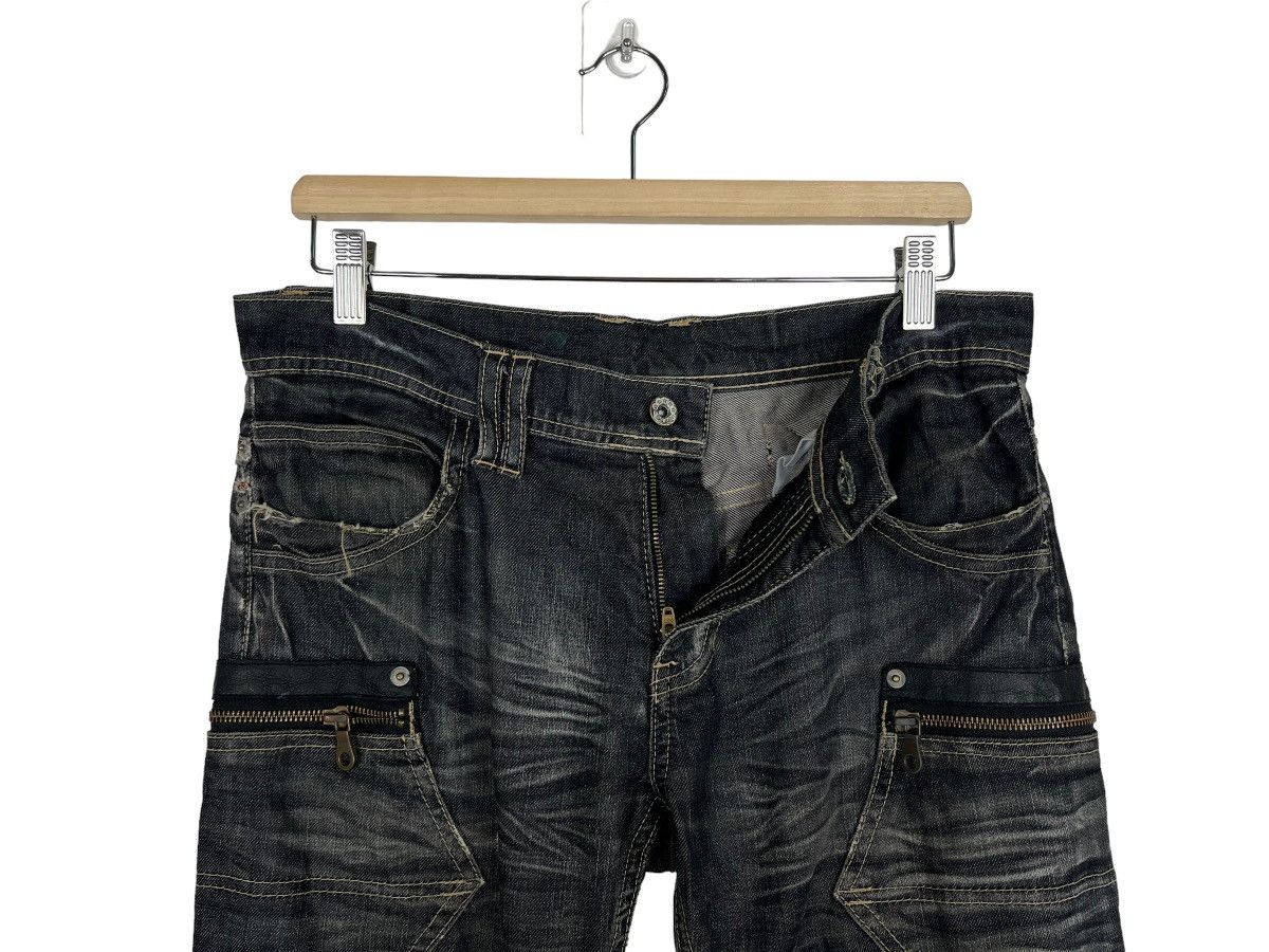 If Six Was Nine 🔥 MICHEL KLEIN ASYMMETRIC CARGO DENIM JEANS Size US 32 / EU 48 - 10 Thumbnail