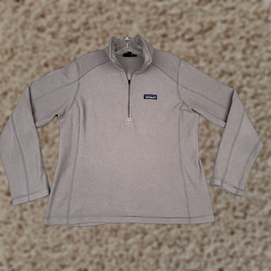 Patagonia Patagonia Jacket Womens Large Gray 1/4 Zip Fleece Polyester Long Sleeve $ Size L / US 10 / IT 46 - 1 Thumbnail