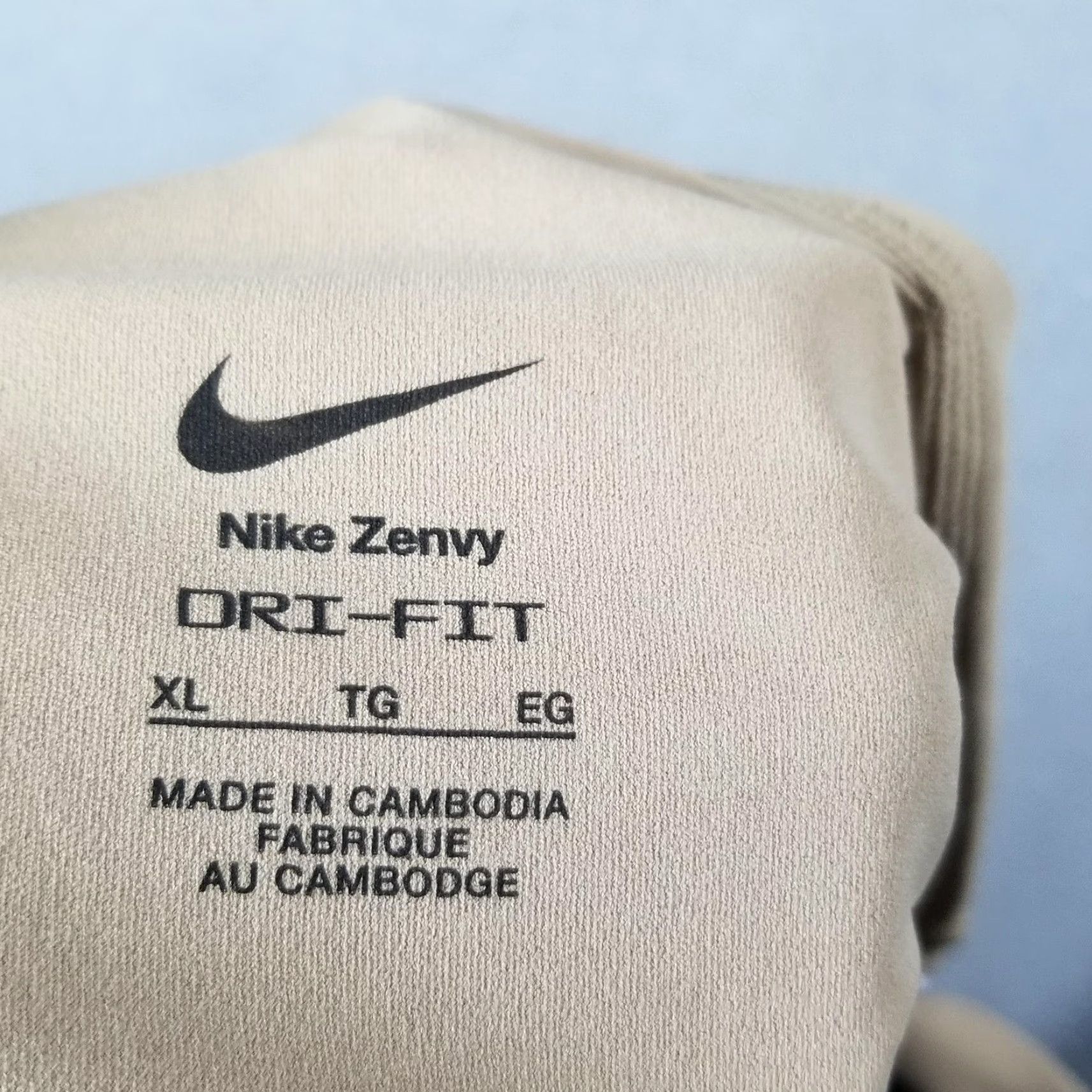Nike Nike Women's Leggings XL High Waist 7/8 Ankle Yoga Activewear Beige Nylon Spandex Dri-FIT Size 40" / US 18 - 7 Thumbnail