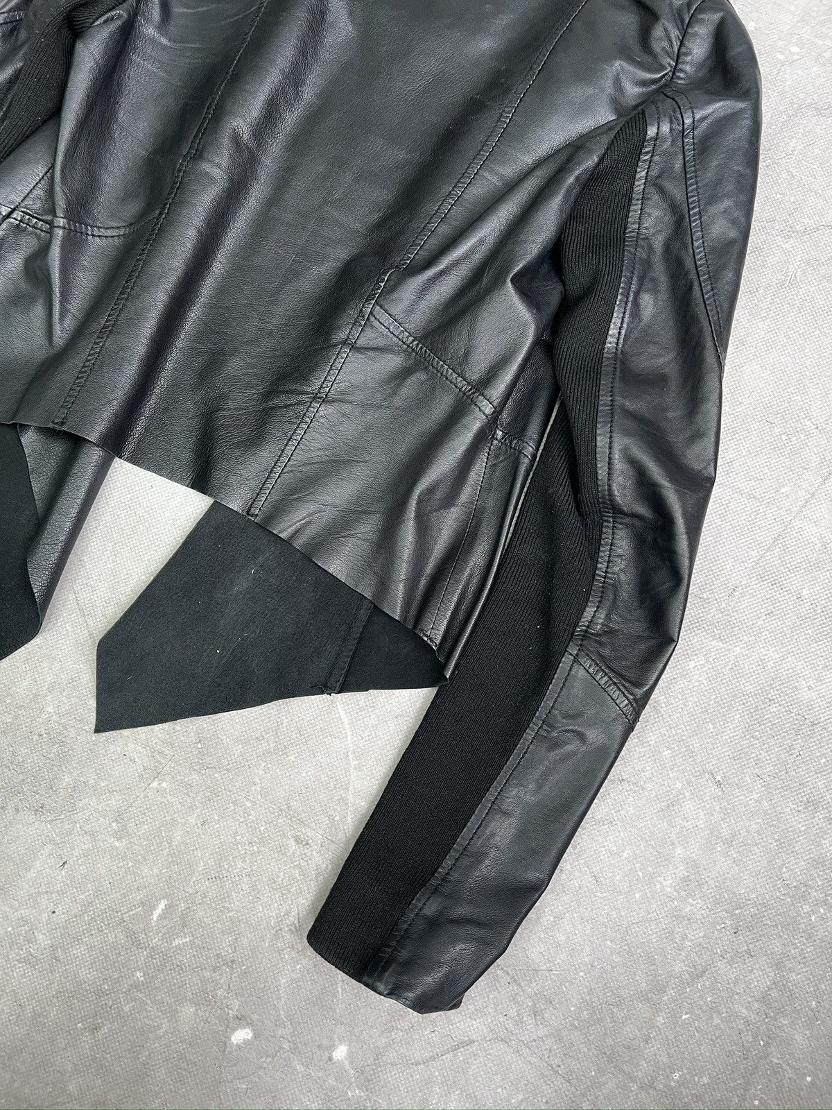 Japanese Brand Ann demeulemeester Style Leather Jacket 2000’s avant garde Size S / US 4 / IT 40 - 12 Thumbnail
