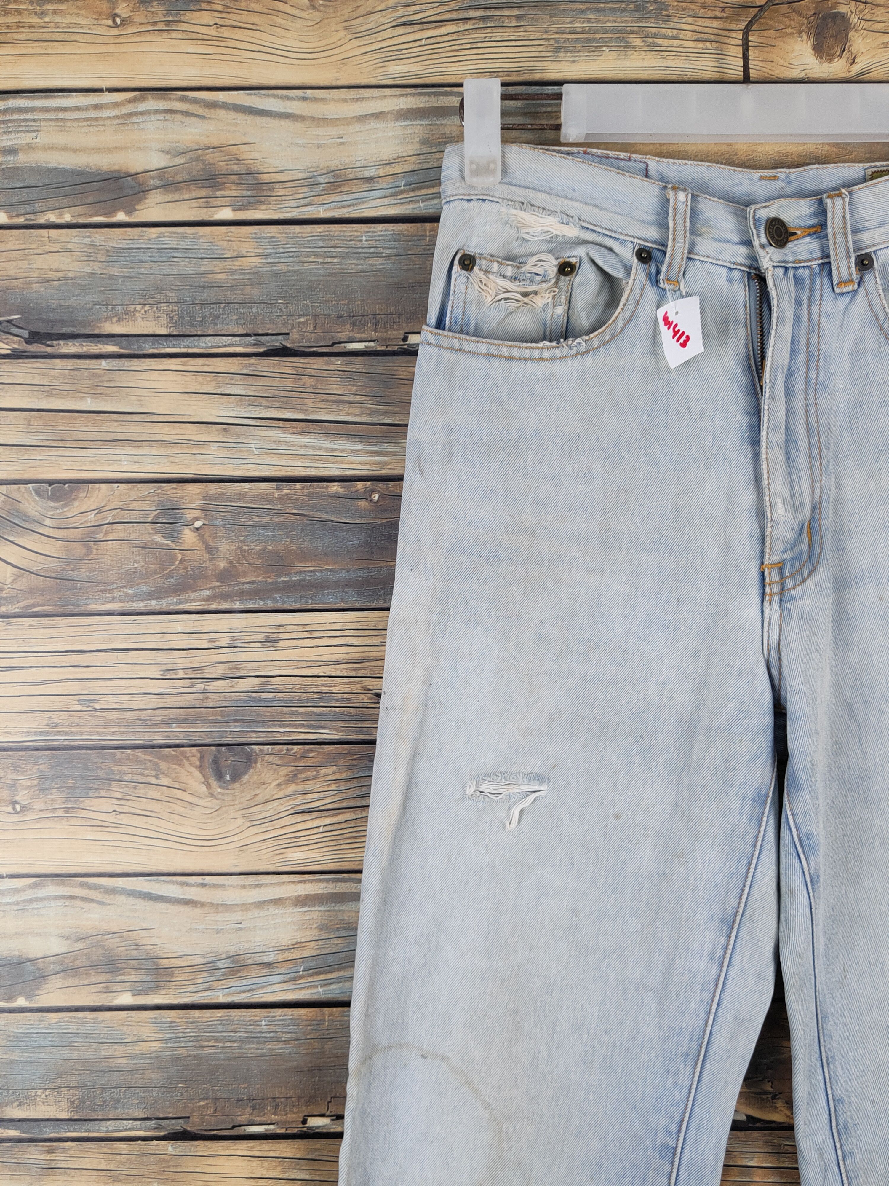 Uniqlo Uniqlo vintage Light Blue Distressed Ripped Jeans #W1413 Size US 27 - 3 Thumbnail