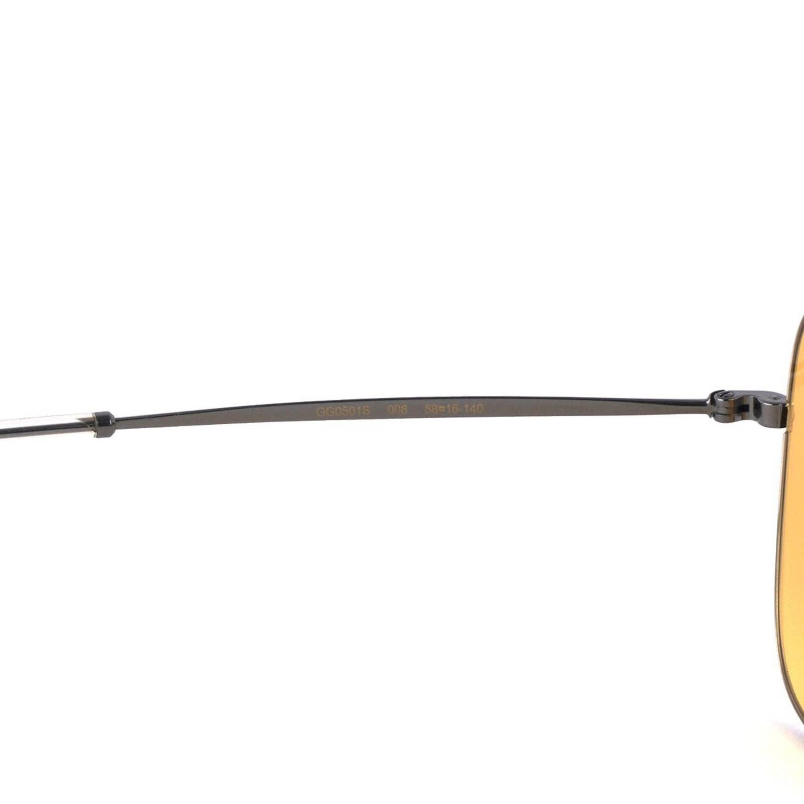 Gucci Gucci Silver Orange Round Mirrored Pilot Aviator Sunglasses Size ONE SIZE - 5 Thumbnail