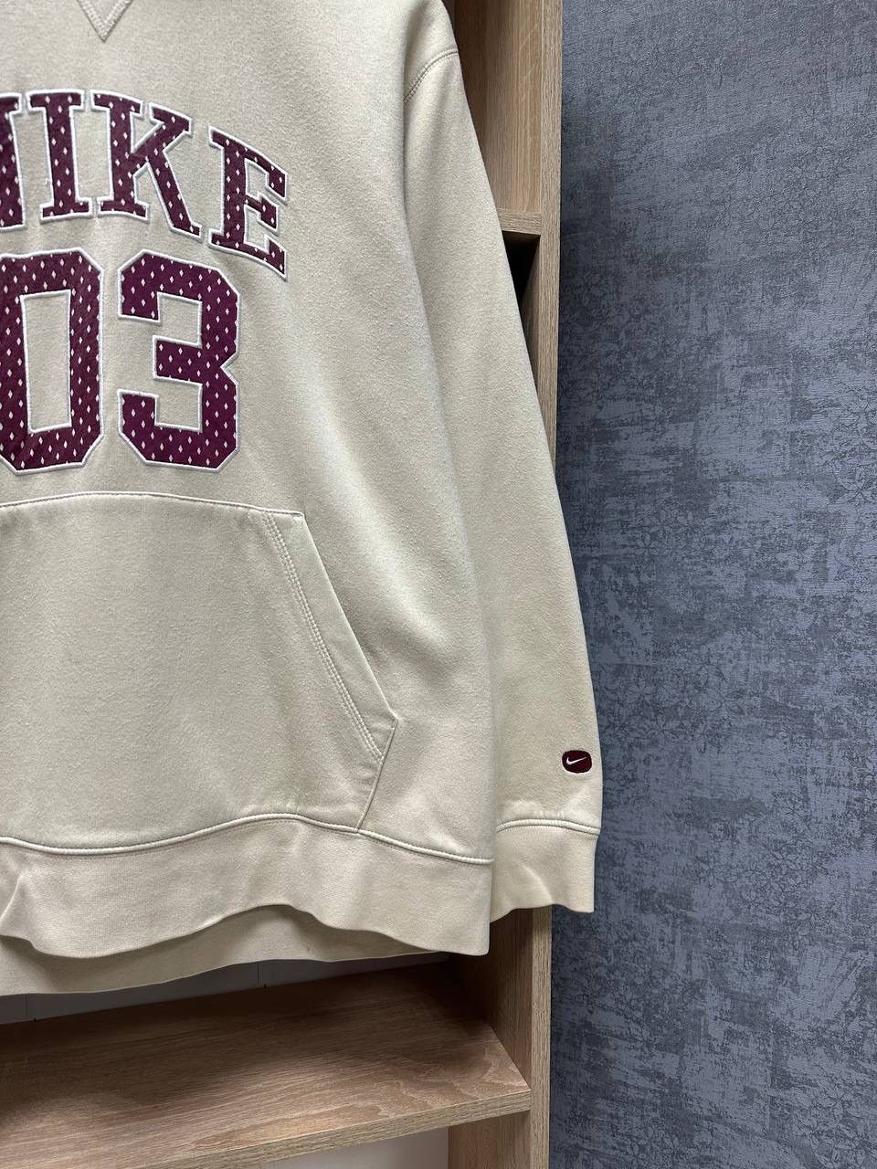 Nike × Nike ACG × Vintage Vintage Nike Beige Center Logo Hoodie Size US M / EU 48-50 / 2 - 8 Thumbnail