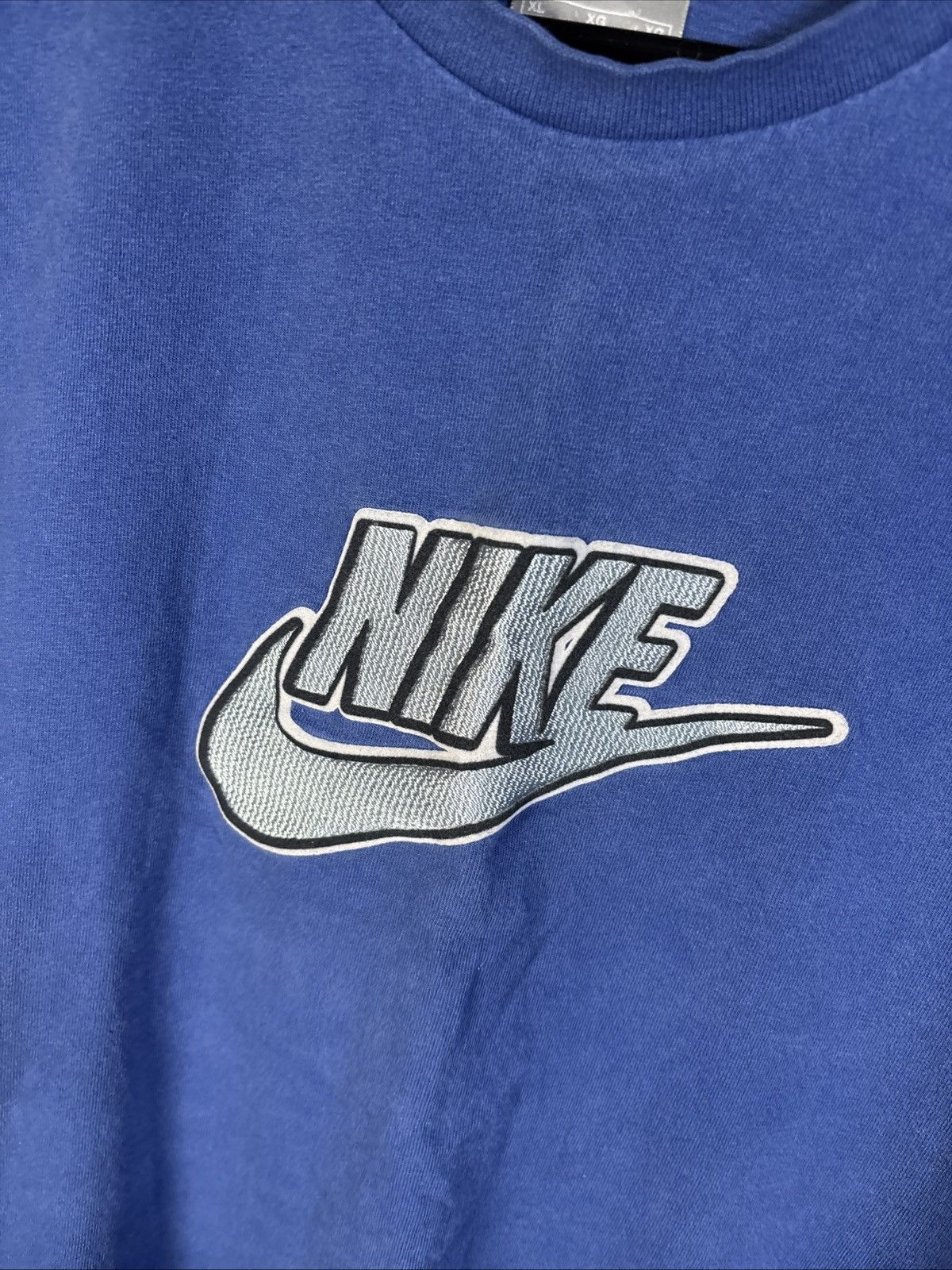 Nike Vintage Y2k Nike Shirt 2000s Silver Tag Swoosh Spell Out XL Size US XL / EU 56 / 4 - 2 Thumbnail