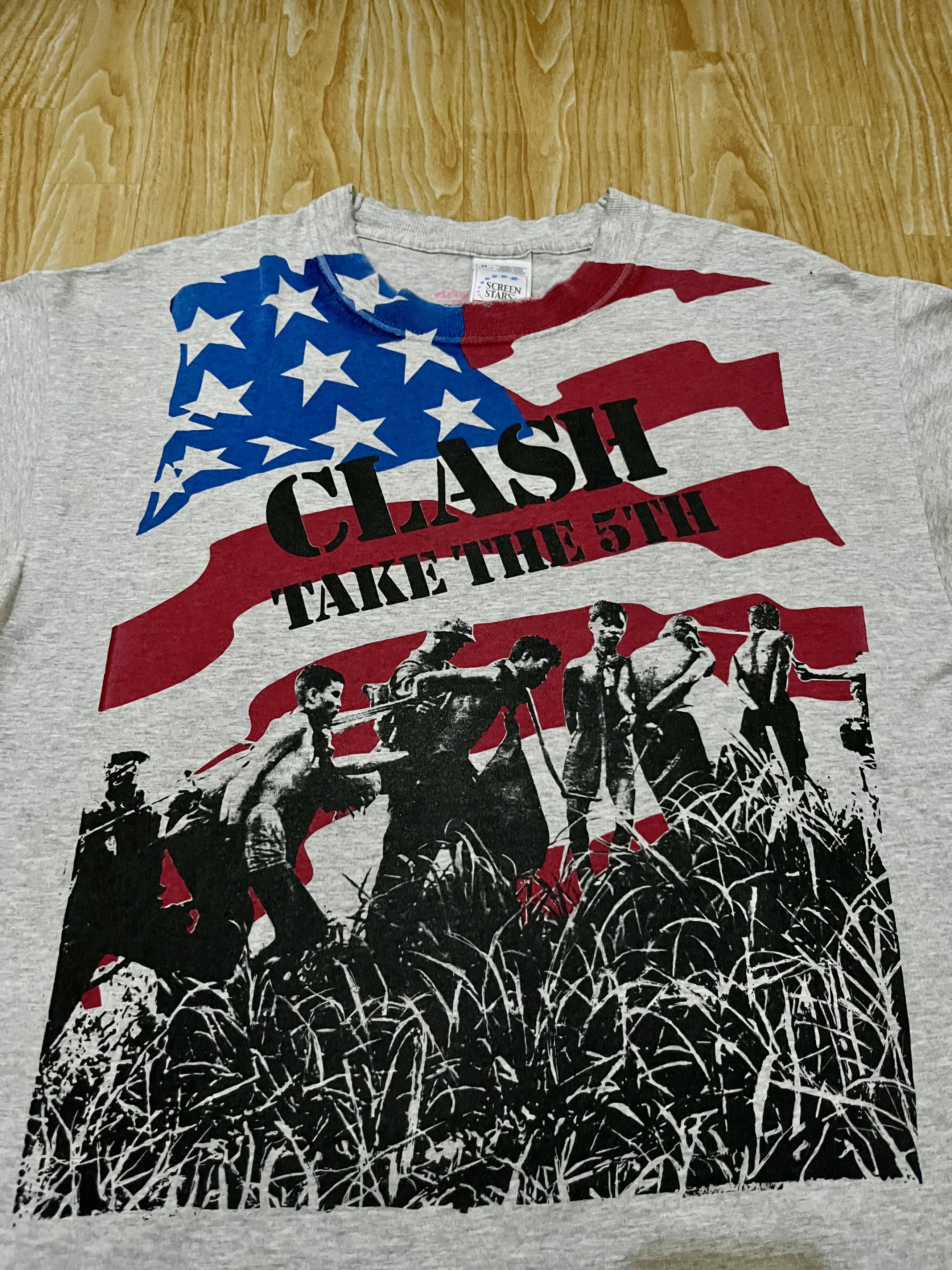 Band Tees Vintage 90s The Clash Fifth Column Shirt Ramones Black Flag Size US L / EU 52-54 / 3 - 3 Thumbnail