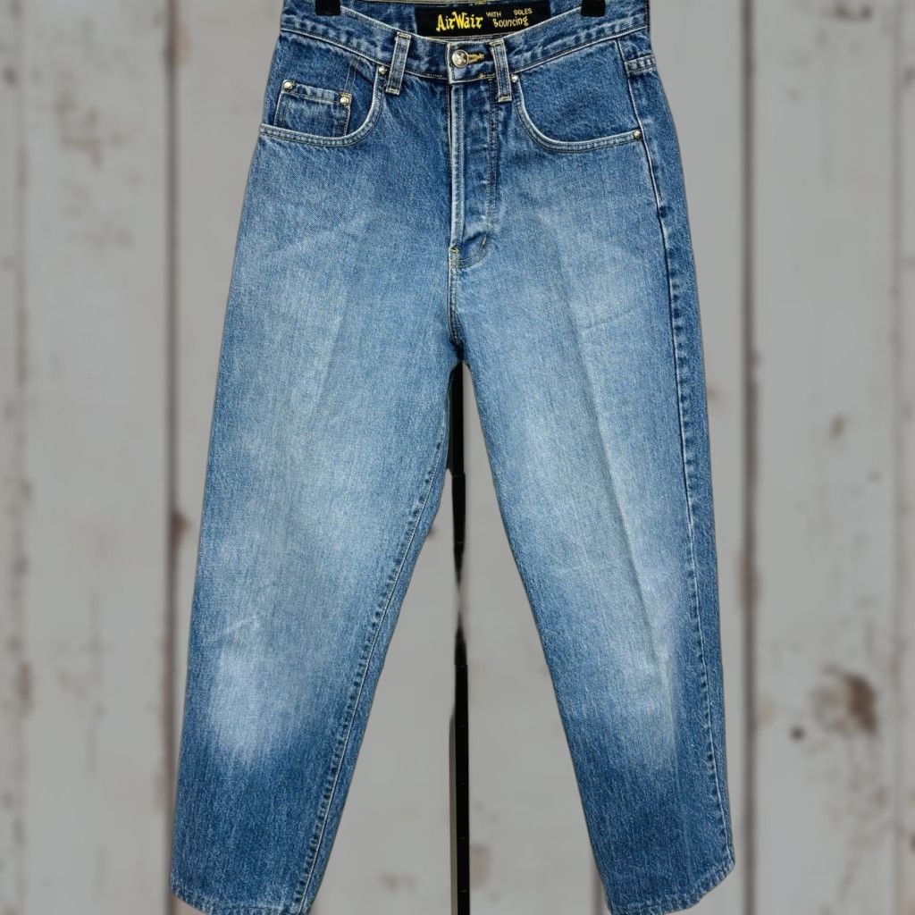 VINTAGE Unbranded Jeans Men 28x32 Medium Blue 90s Dr Martens Air Wair Button Fly Straight Inseam 28