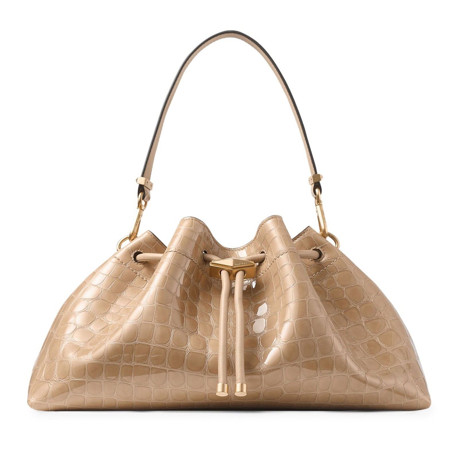 Jimmy Choo JIMMY CHOO Cinch Medium CHAI/GOLD Shoulder Bag New & Authent Size ONE SIZE - 1 Thumbnail