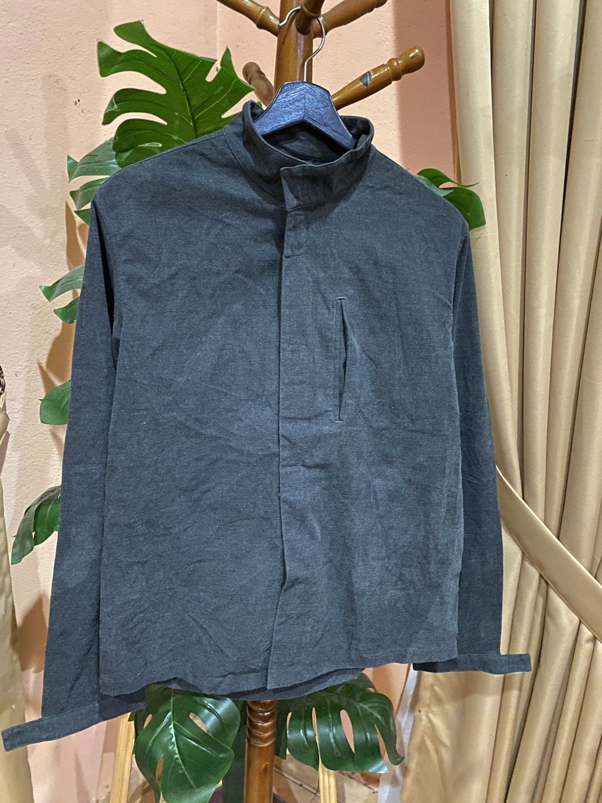 Tornado Mart Tornado Mart Minimalist Black High-Neck Jacket - Modern Size US M / EU 48-50 / 2 - 3 Thumbnail