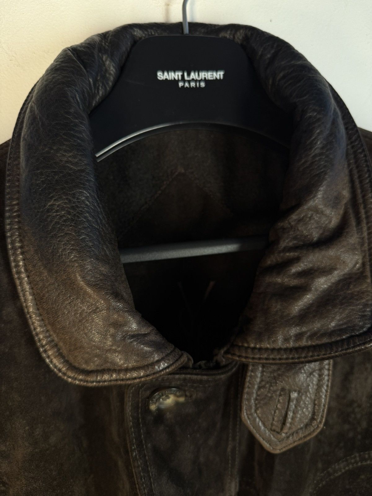 Yves Saint Laurent 90’s Suede YSL Leather Jacket Saint Laurent Leather Size US L / EU 52-54 / 3 - 14 Thumbnail