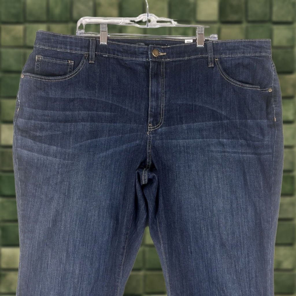Vintage VINTAGE bootcut jeans Womens 24W Plus Blue Denim Pockets Mid Rise NWT Size 42" / US 20 - 1 Thumbnail