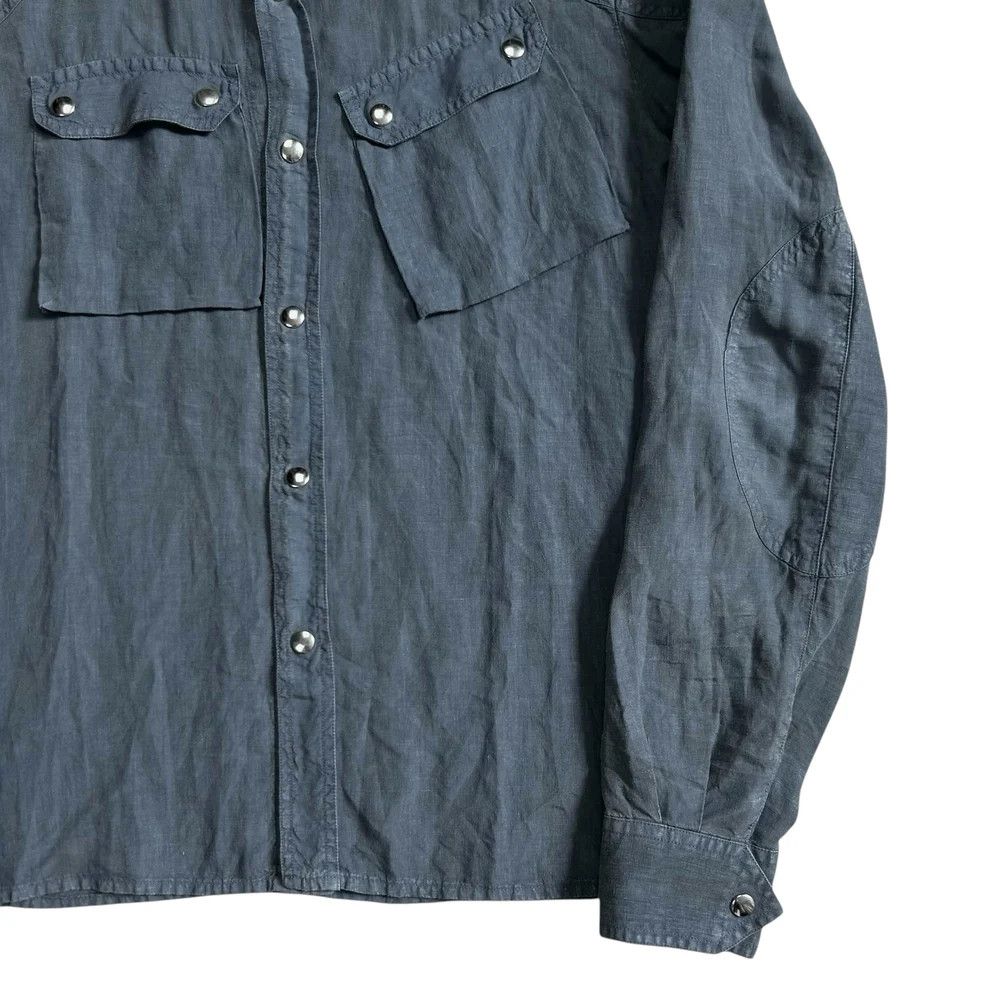 Balenciaga Balenciaga Belt Collar Linen Work Shirt - SS05 Size US M / EU 48-50 / 2 - 9 Thumbnail
