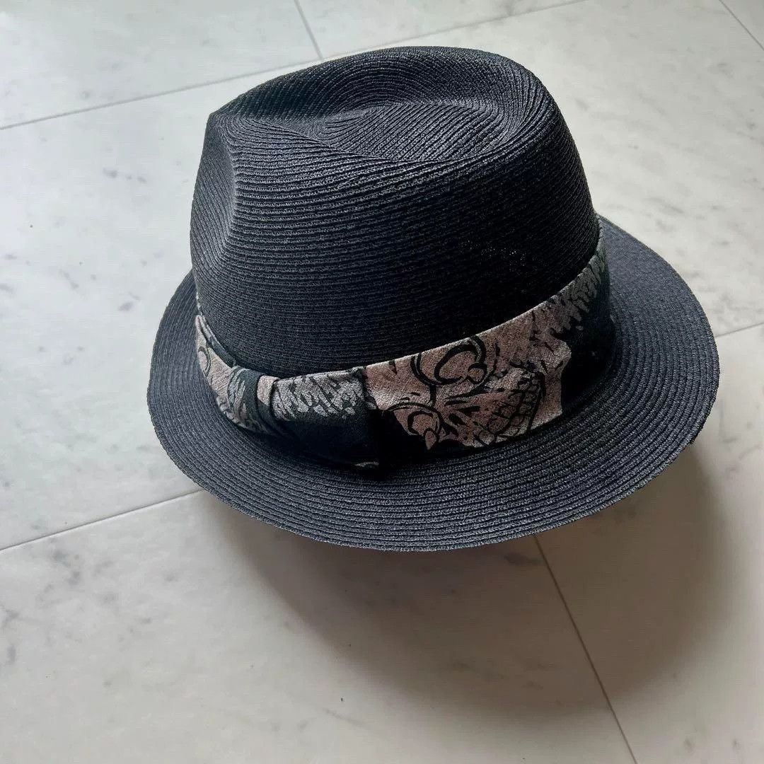 Gangster Doodles Gansterville Skull Motif Panama Hat Size ONE SIZE - 1 Thumbnail