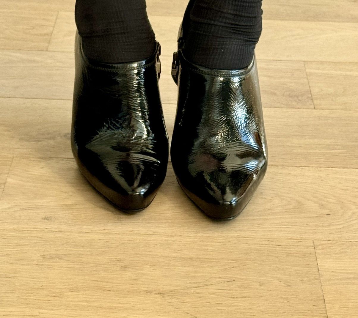 Prada Patent leather high heeled ankle boots Size US 7.5 / IT 37.5 - 14 Thumbnail