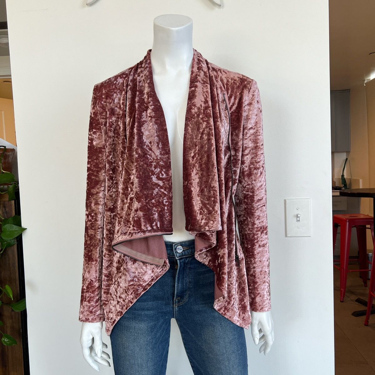 BLANKNYC DRAPED VELVET JACKET Size S / US 4 / IT 40 - 3 Thumbnail
