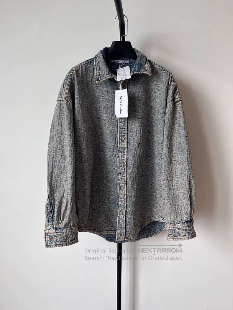 Acne Studios Acne Studios Marled Pointed-Collar Loose Button-Down Long- Size US XS / EU 42 / 0 - 1 Thumbnail