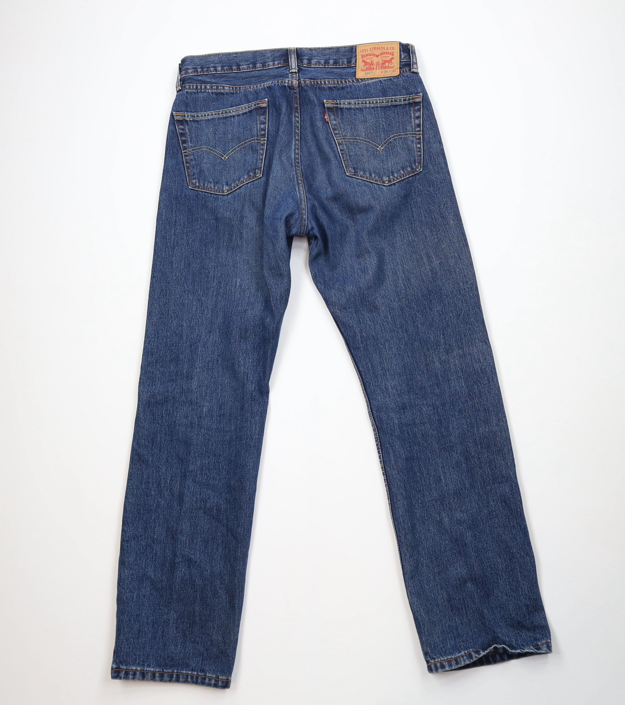 Levi's Vintage Y2K Levis 505 Regular Straight Leg Denim Jeans Blue Size US 34 / EU 50 - 8 Thumbnail