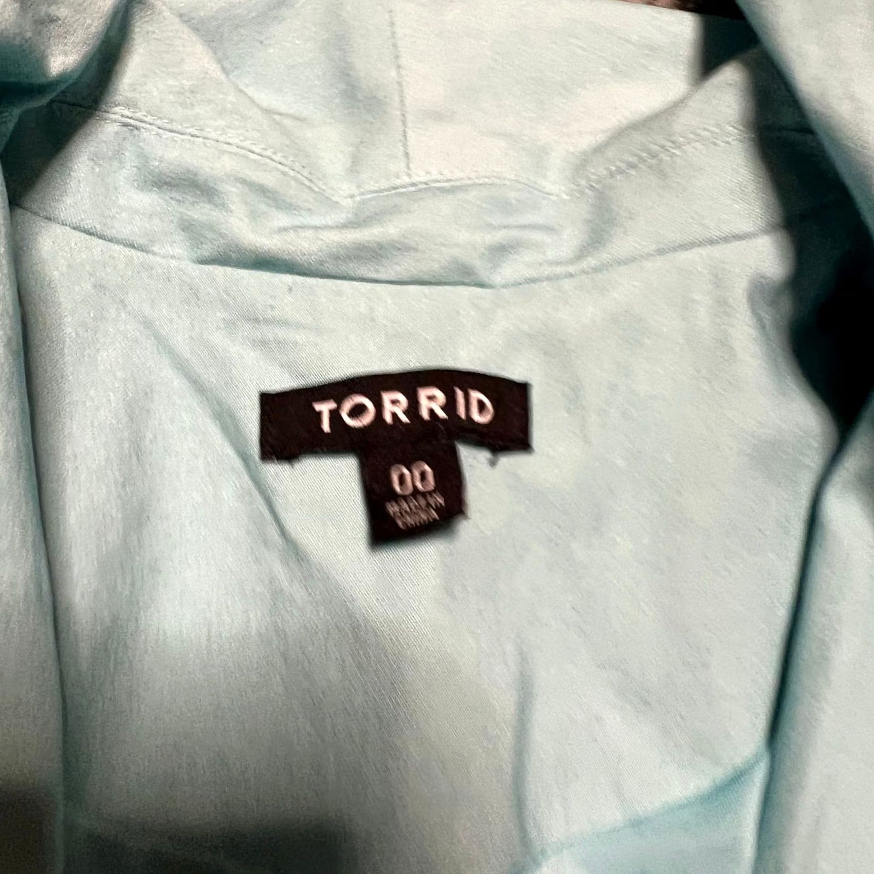 Torrid Torrid Blazer Women's XL Plus Light Blue Open Front Coat/Jacket Size XL / US 12-14 / IT 48-50 - 7 Thumbnail