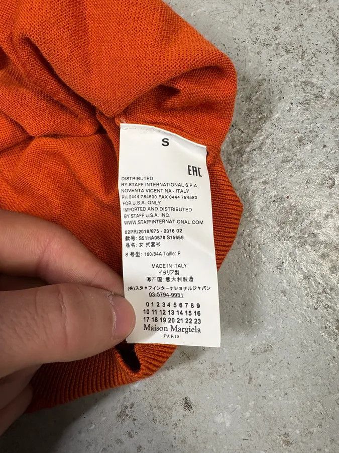 Maison Margiela AW2016 Maison Margiela Orange Vitality Sweater Size US S / EU 44-46 / 1 - 10 Thumbnail