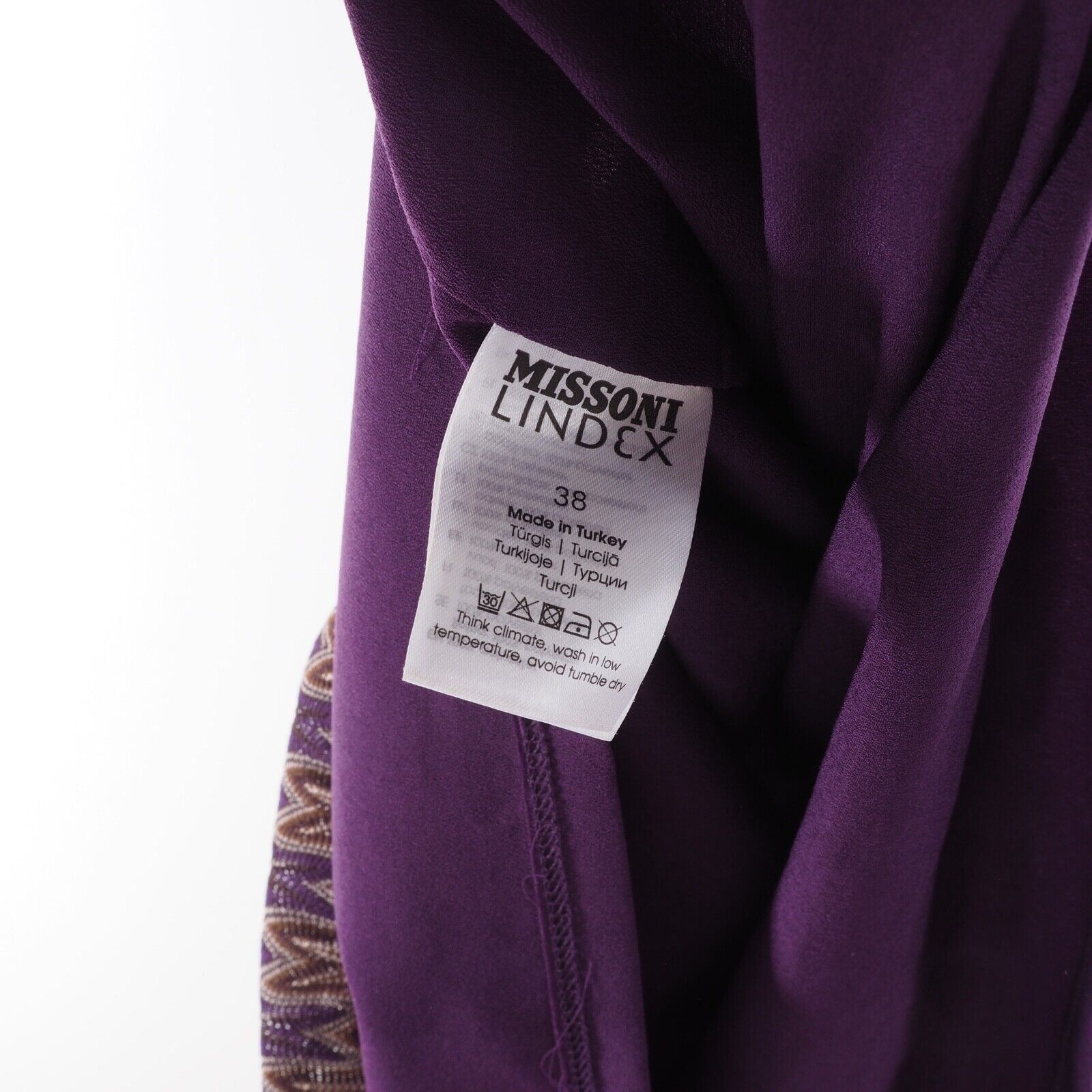 Missoni MISSONI Lindex Multicolor Sleeveless Purple Dress Size XS / US 0-2 / IT 36-38 - 4 Thumbnail