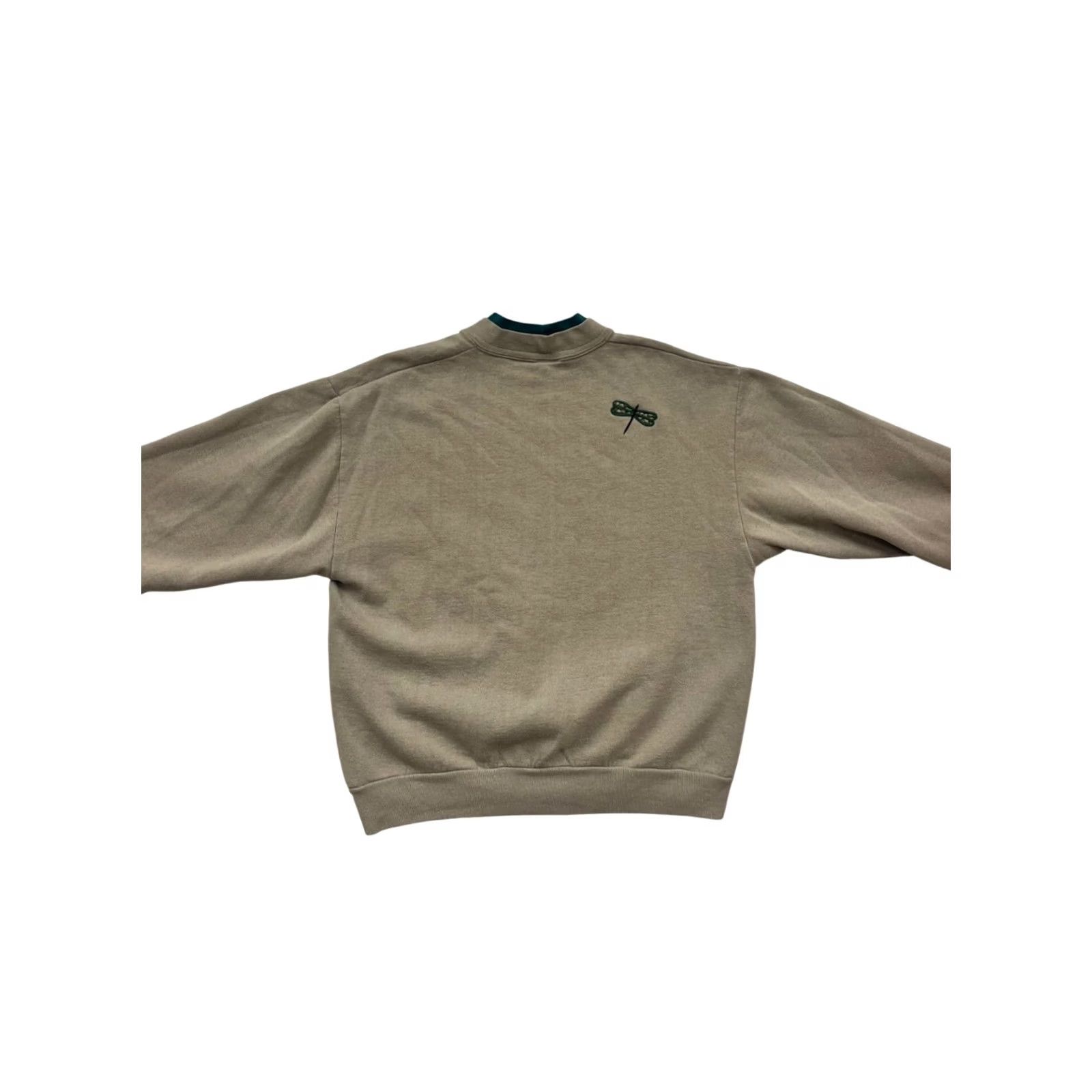 Vintage VINTAGE Sweatshirt Frog & Dragonfly Embroidered Beige Small Unisex Adults Crewneck Pullover Like New Size US S / EU 44-46 / 1 - 2 Thumbnail