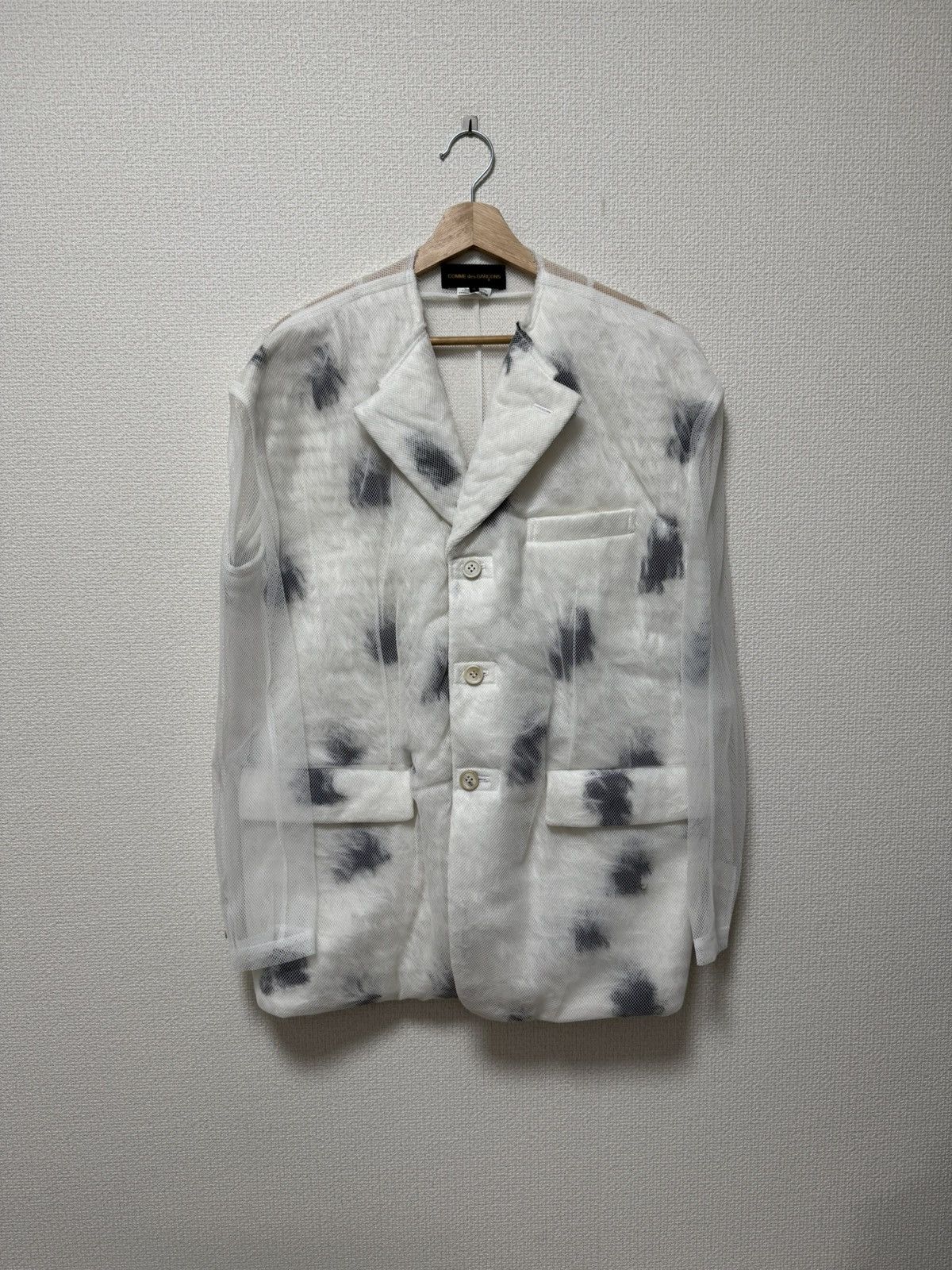 Comme des Garcons SS2025 COMME des GARÇONS Sheer Mesh Overlay Layered Jacket Size S / US 4 / IT 40 - 1 Thumbnail