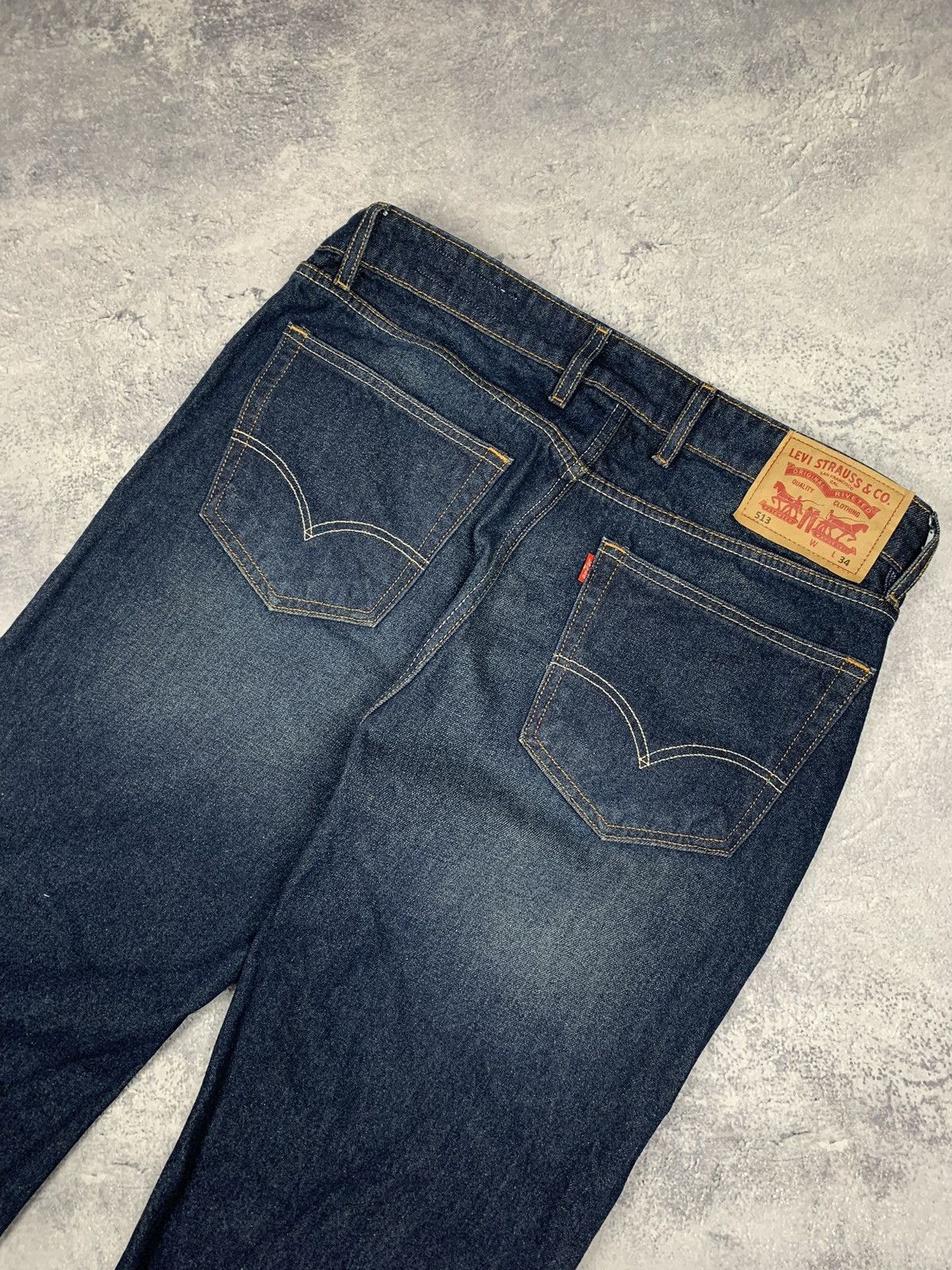Levi's Levi’s Men’s Distressed Straight Leg Jeans Size 36 Navy Blue Size US 36 / EU 52 - 11 Thumbnail