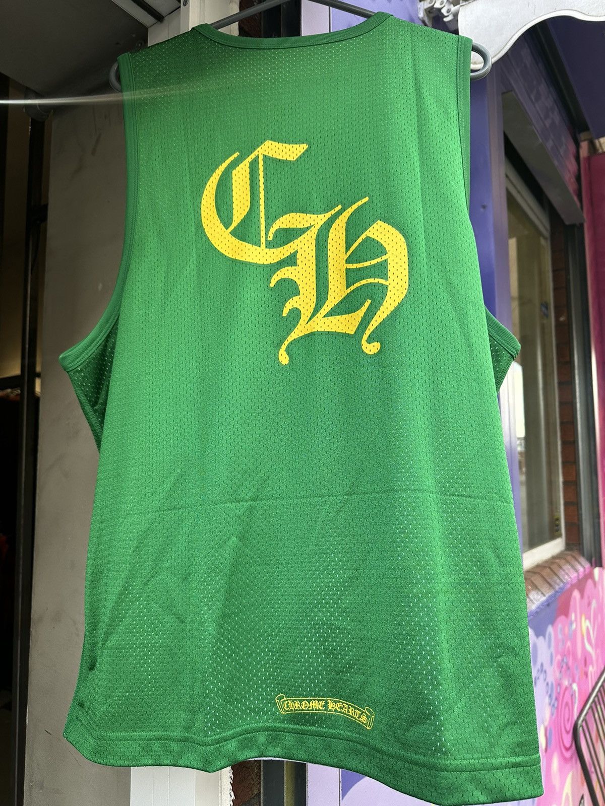 Chrome Hearts Chrome Hearts Mesh Reversible Basketball Jersey Green/White Size US L / EU 52-54 / 3 - 6 Thumbnail