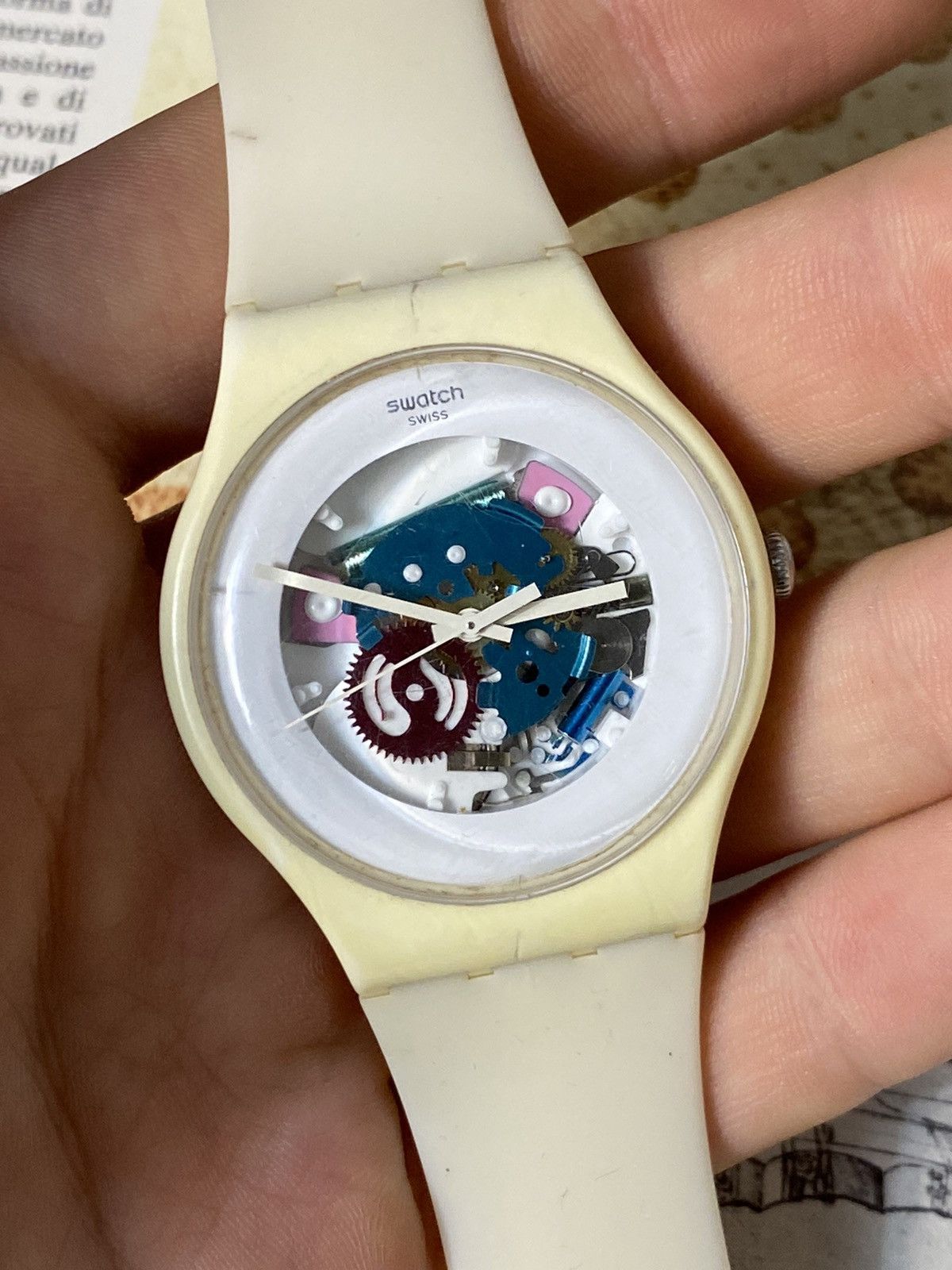 Jewelry × Swatch × Vintage Skeleton Swatch Watch with Open Design Size ONE SIZE - 9 Thumbnail