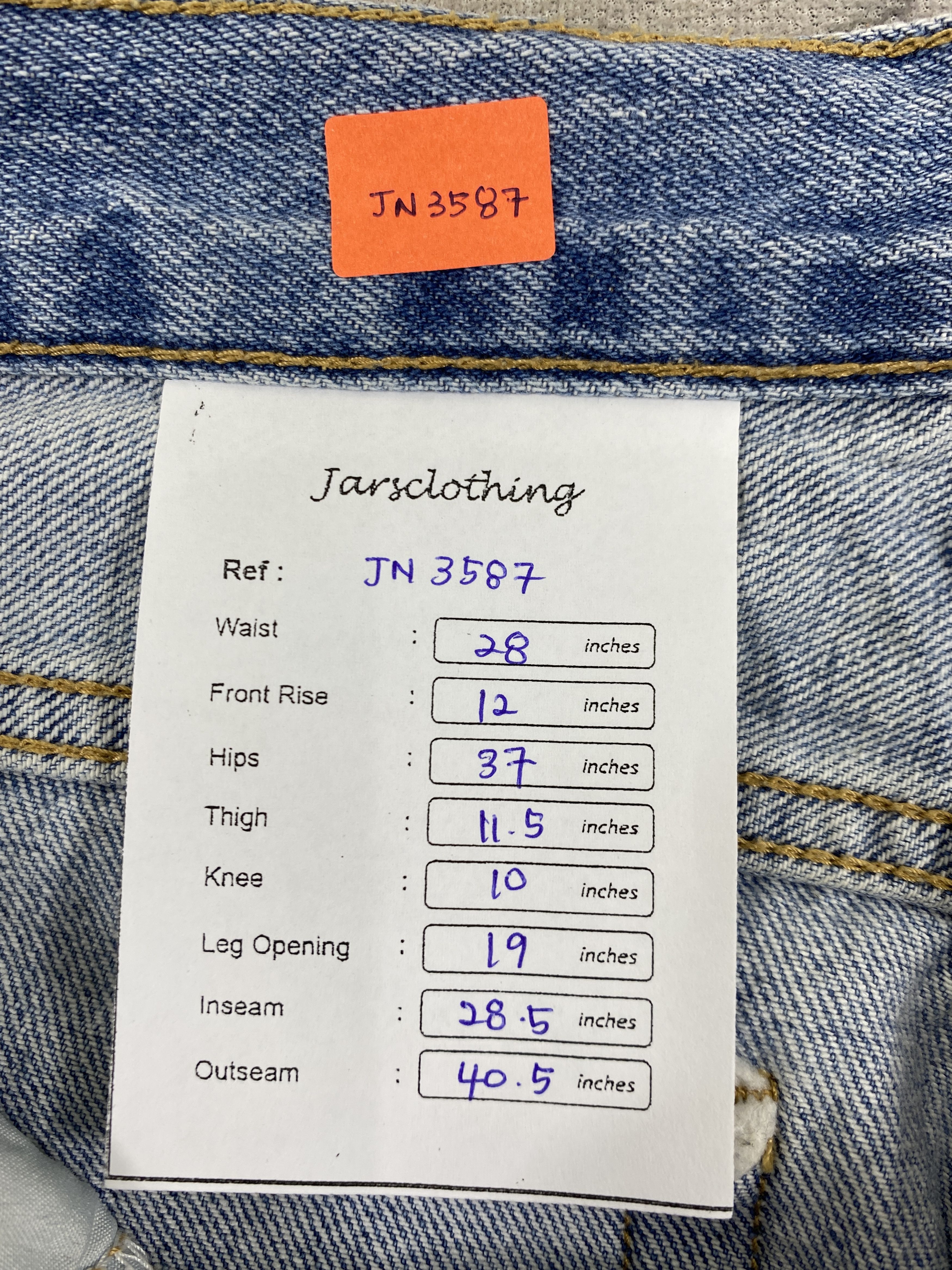 Japanese Brand Distressed Blue GU Baggy/Balloon Jeans 28x28.5 Denim- JN3587 Size US 28 / EU 44 - 8 Thumbnail