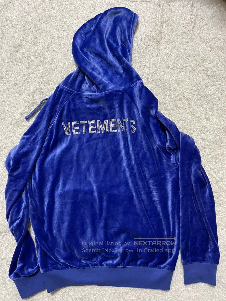 Vetements Vetements Sparkling diamond velvet hoodie Size US M / EU 48-50 / 2 - 2 Thumbnail