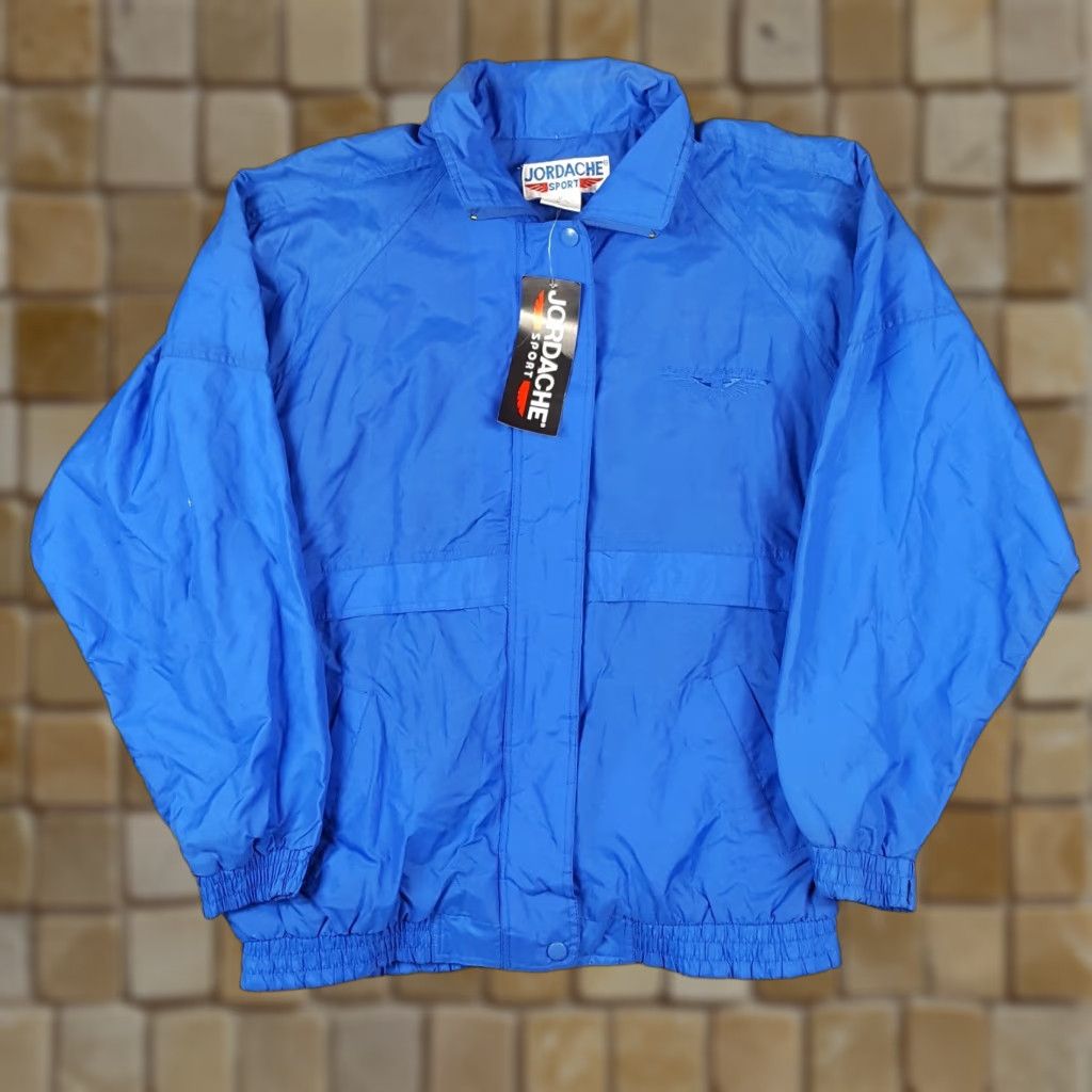 Jordache Vintage Jordache Windbreaker Jacket Women M Blue 80s 90s Track Suit Top Retro Outerwear Size M / US 6-8 / IT 42-44 - 1 Thumbnail