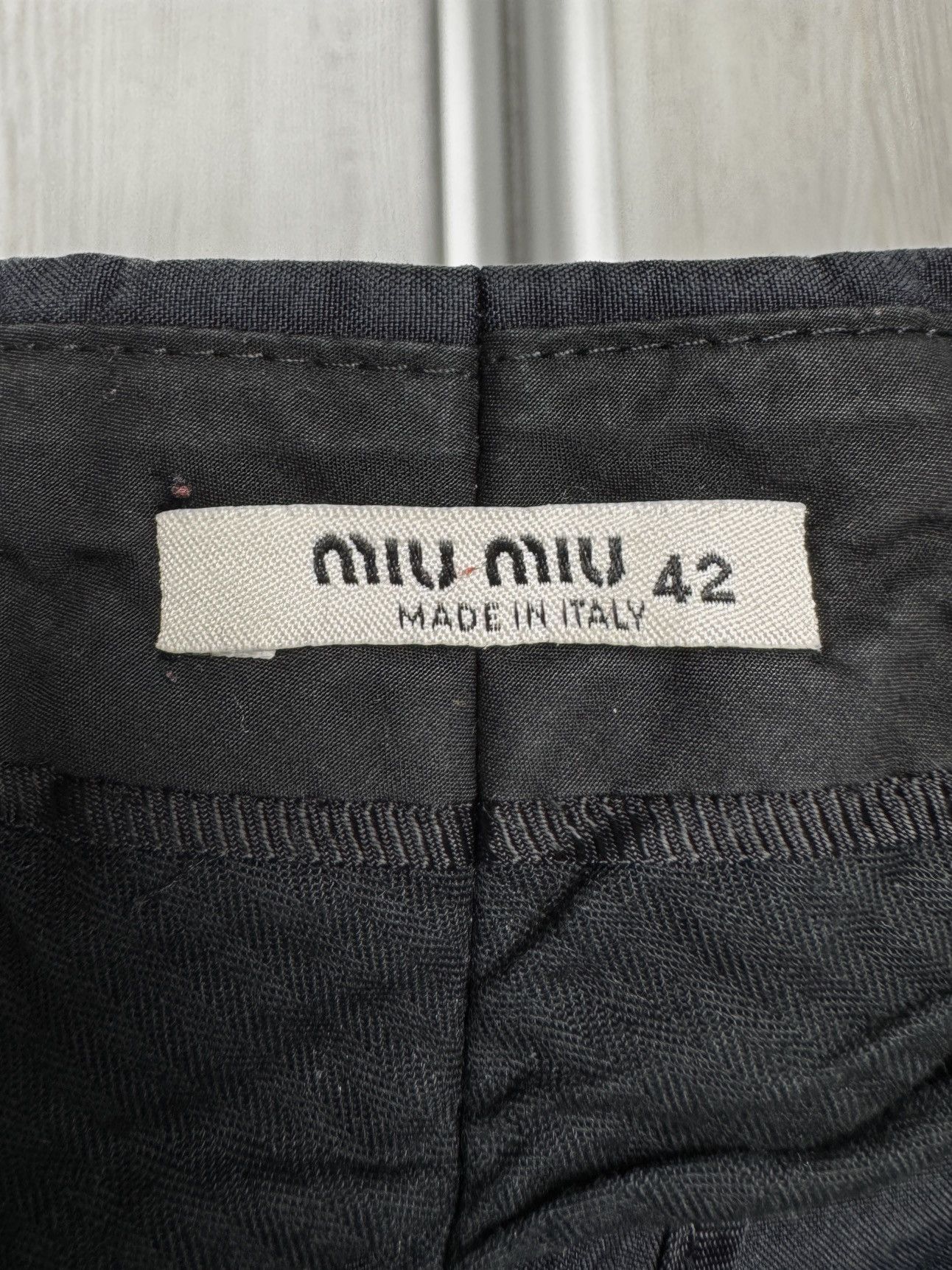 Miu Miu Miu Miu navy blue faded chino made in Italy pants size 42 Size 28" / US 6 / IT 42 - 9 Thumbnail