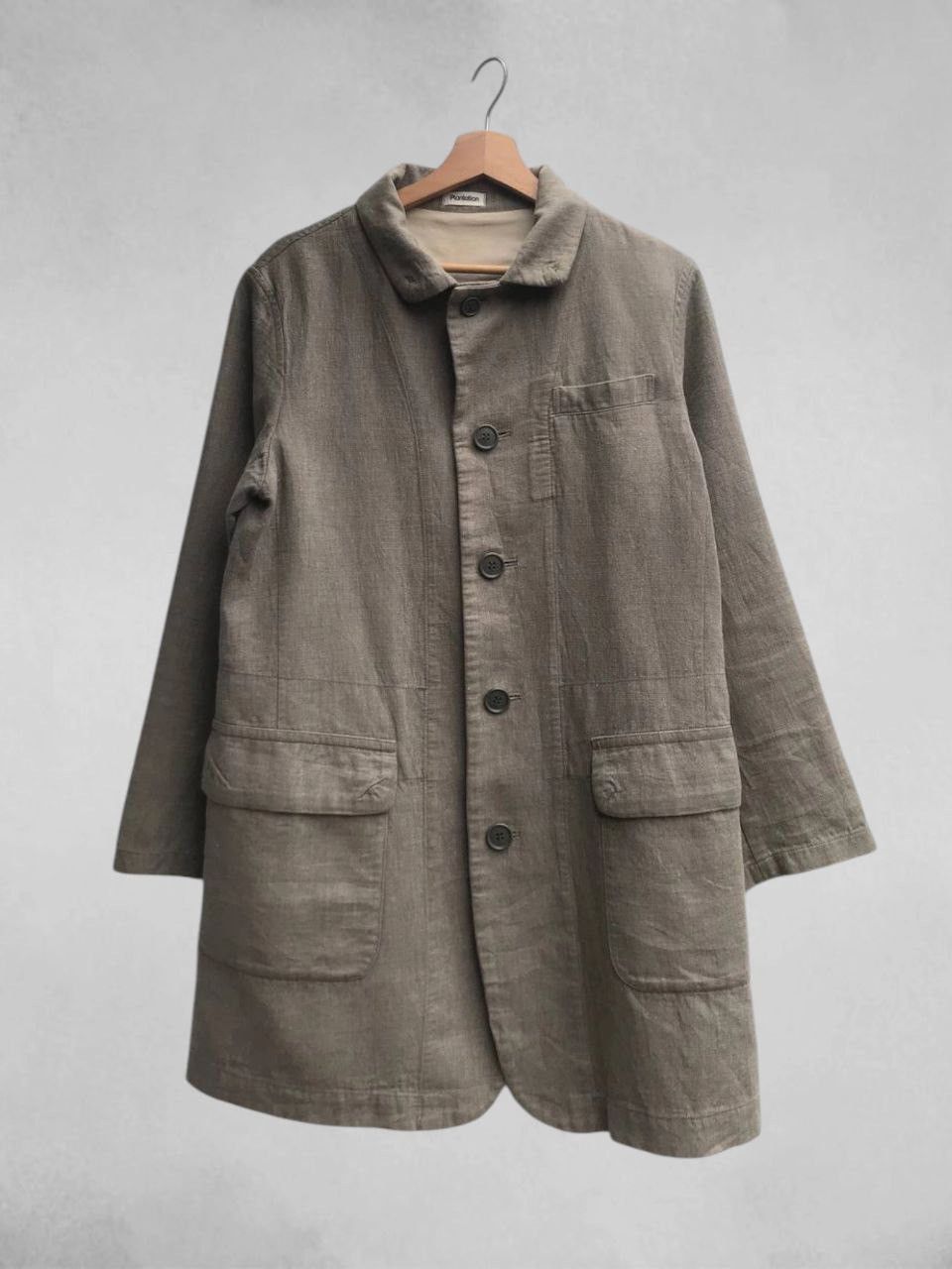 Issey Miyake Unisex Plantation Linen Blend Marled Coat Size M / US 6-8 / IT 42-44 - 1 Thumbnail