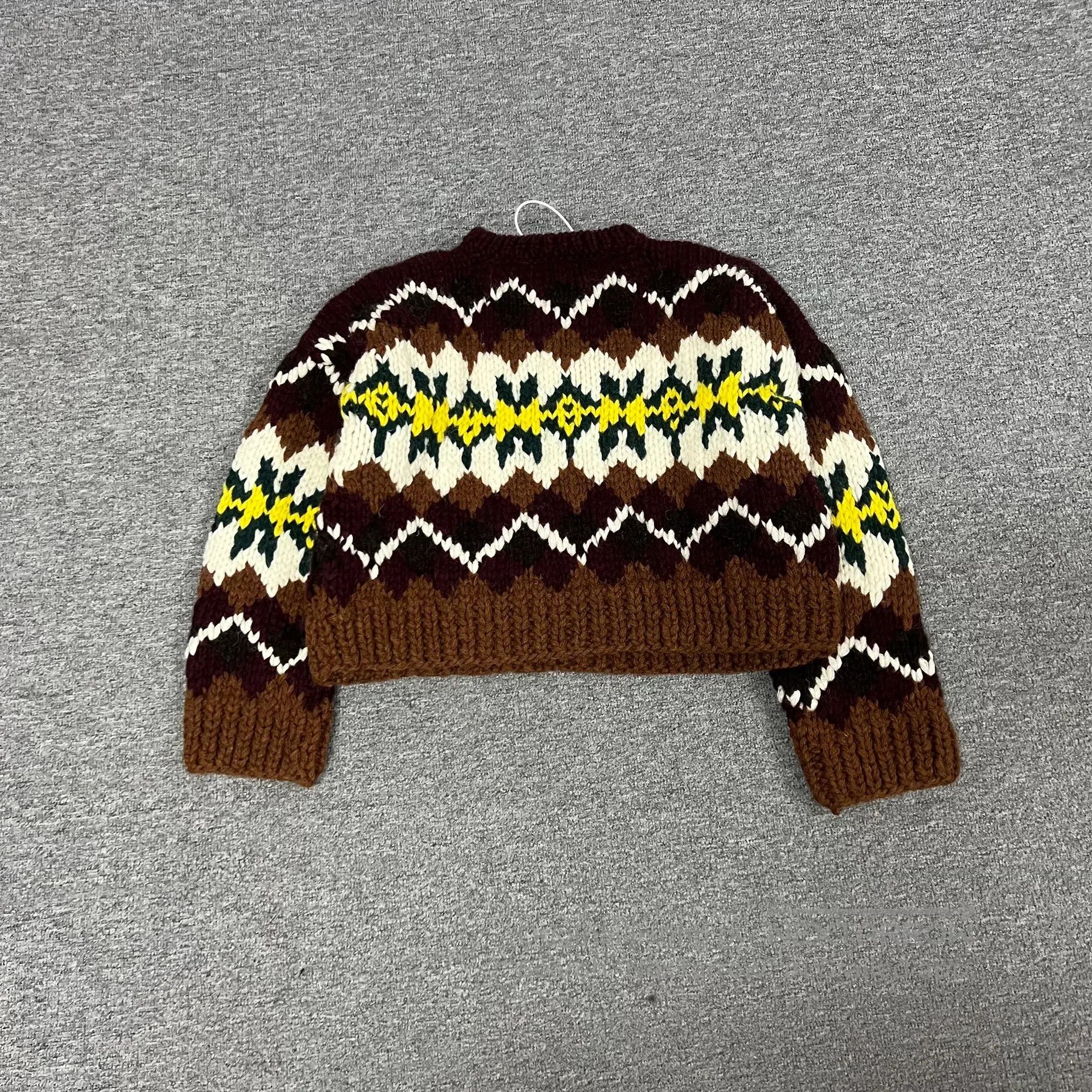Celine CELINE Triomphe Knitted Coarse Flower Sweater| Size M / US 6-8 / IT 42-44 - 3 Thumbnail
