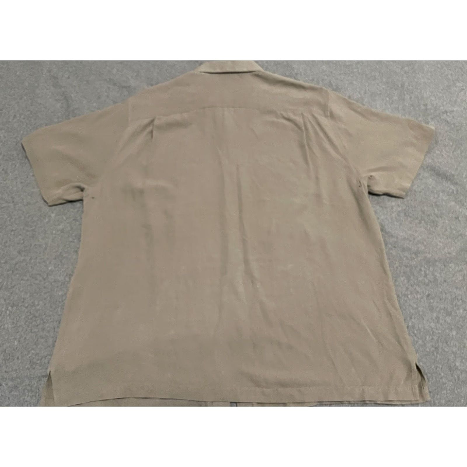 Nat Nast Nat Nast Silk Shirt Diamonds Embroidered American Fit Mens XL Beige Short Sleeve Button-Up Size US XL / EU 56 / 4 - 5 Thumbnail