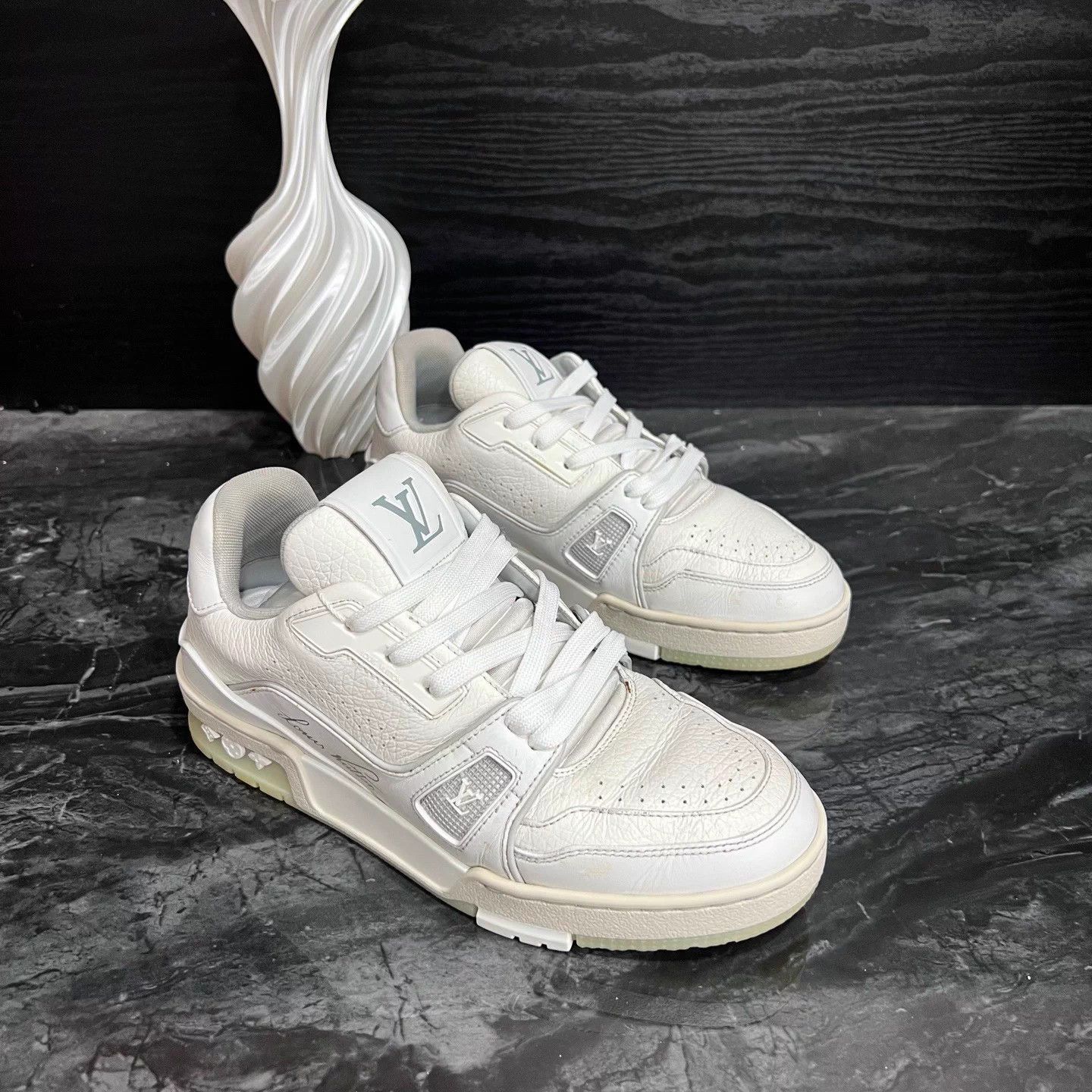 Louis Vuitton Lv Trainer White Cement 37 95 New Size US 6 / IT 36 - 3 Thumbnail