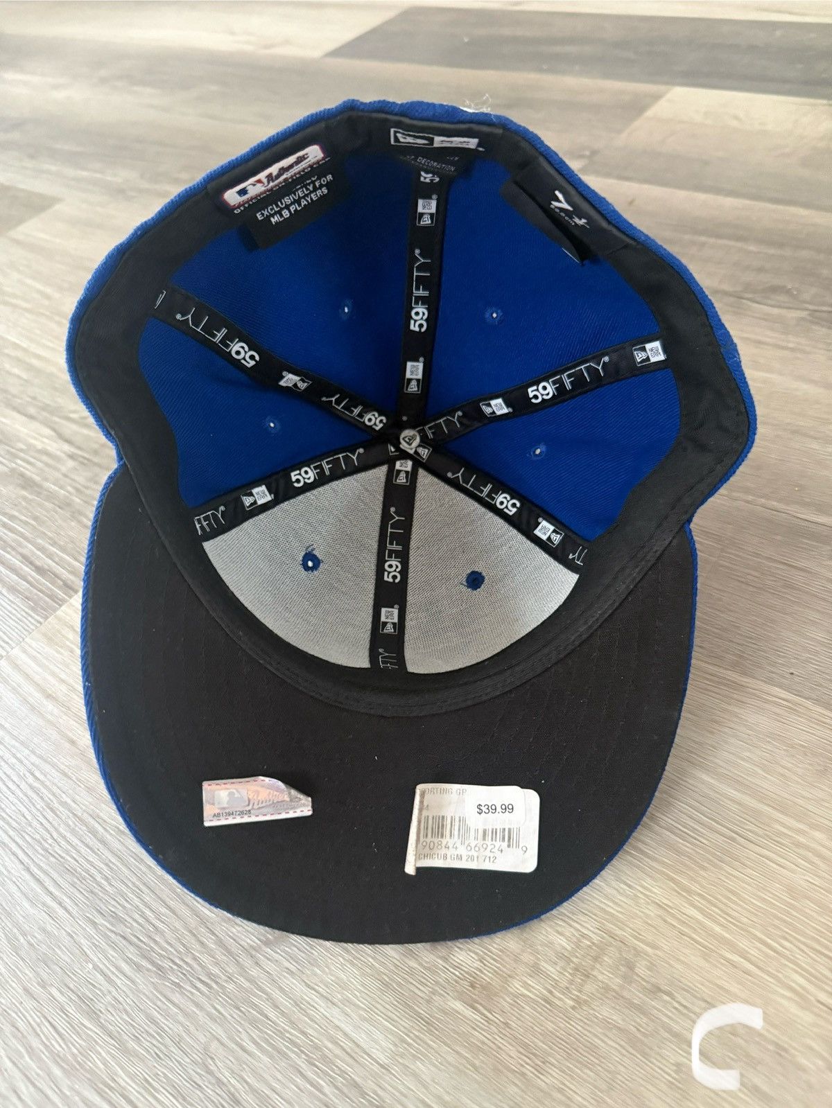 MLB × Vintage New Era Chicago Cubs Fitted Hat Size 7 1/2 59FIFTY MLB Cap Size 34 - 7 Thumbnail