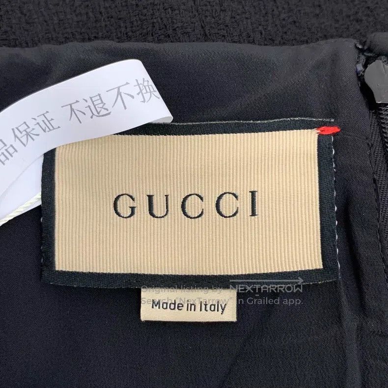 Gucci Gucci Black side button decoration wool round neck short-s Size M / US 6-8 / IT 42-44 - 6 Thumbnail