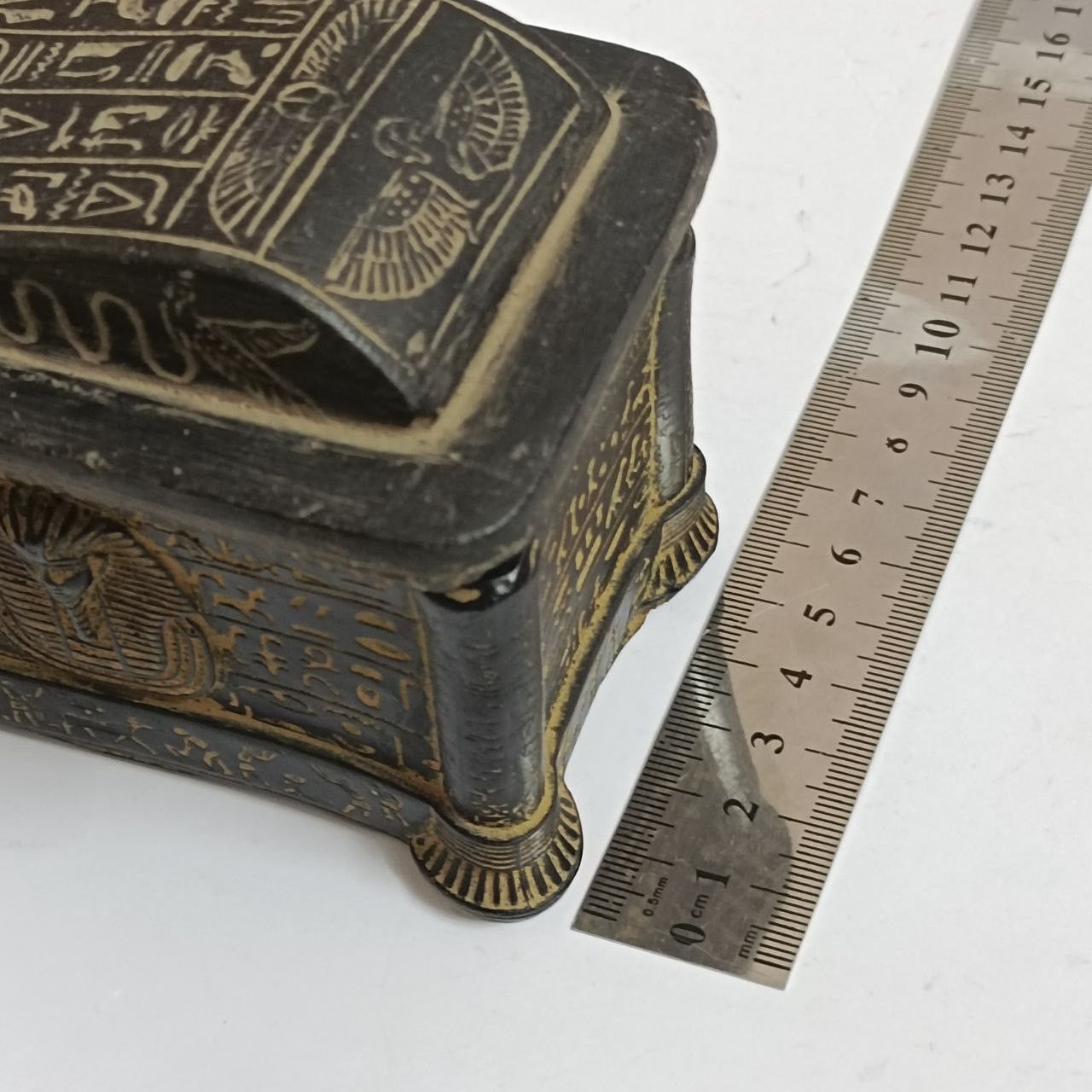Handmade Antique Egyptian Sarcophagus Box, Vintage Pharaonic Style Size ONE SIZE - 6 Thumbnail