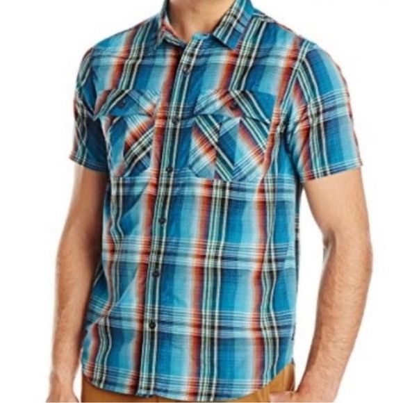 Prana Prana Ostend Short Sleeve Button Down Shirt Men’s Size Large Size US L / EU 52-54 / 3 - 1 Thumbnail