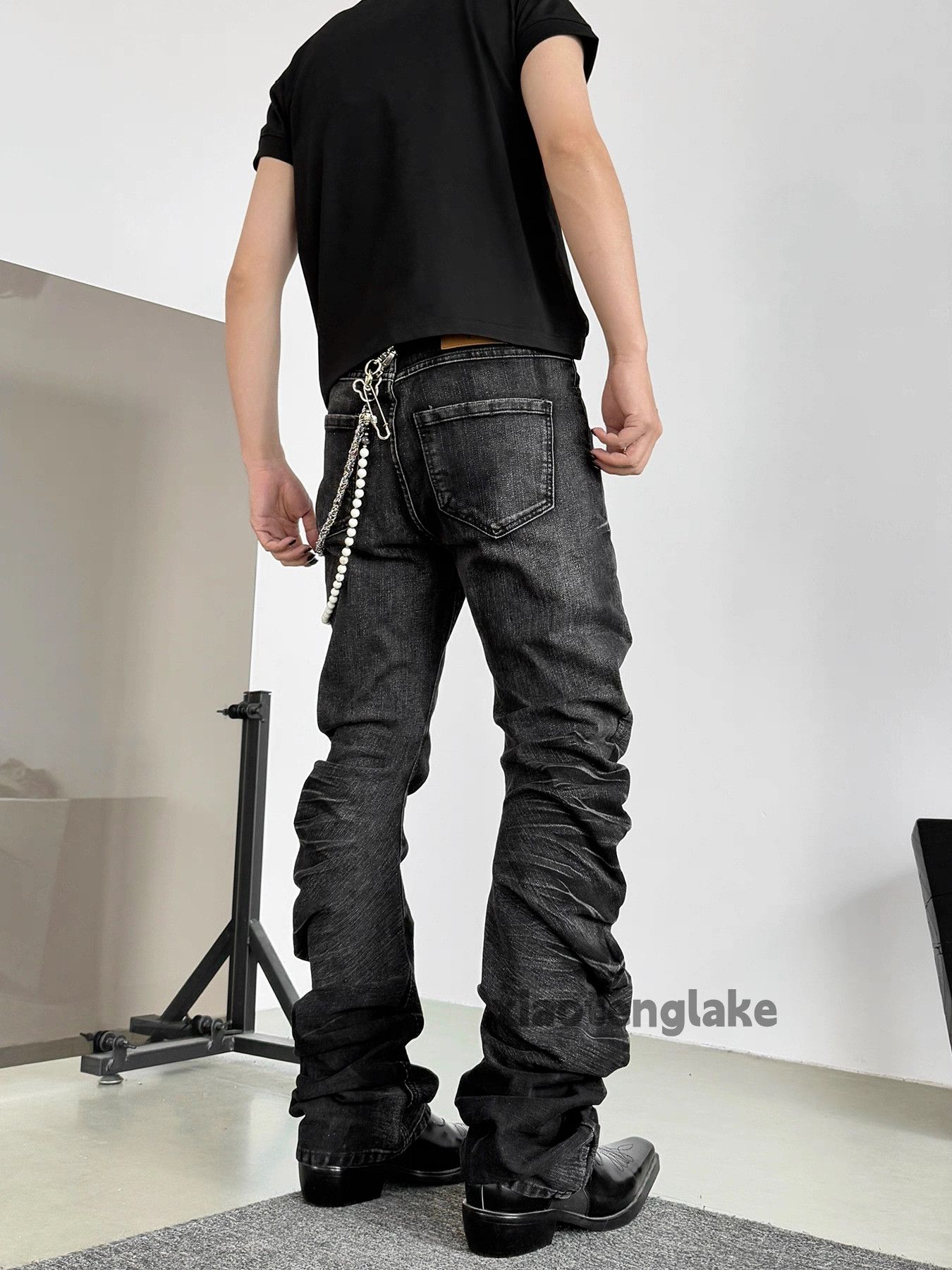 Jean Utility washed faded hiphop yuppie punk grunge bootcut jeans Size US 32 / EU 48 - 8 Thumbnail