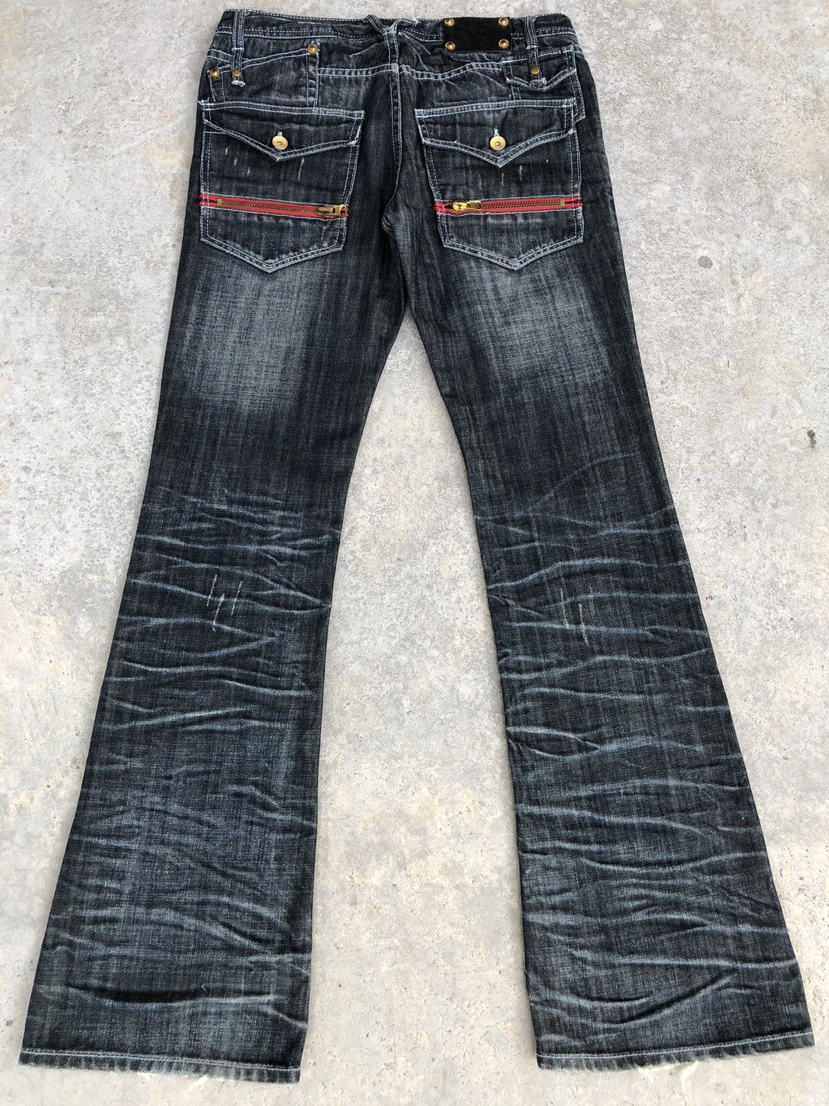 semanticdesign Japanese Semantic Design Flared Jeans Distressed Jeans Size US 31 - 2 Thumbnail